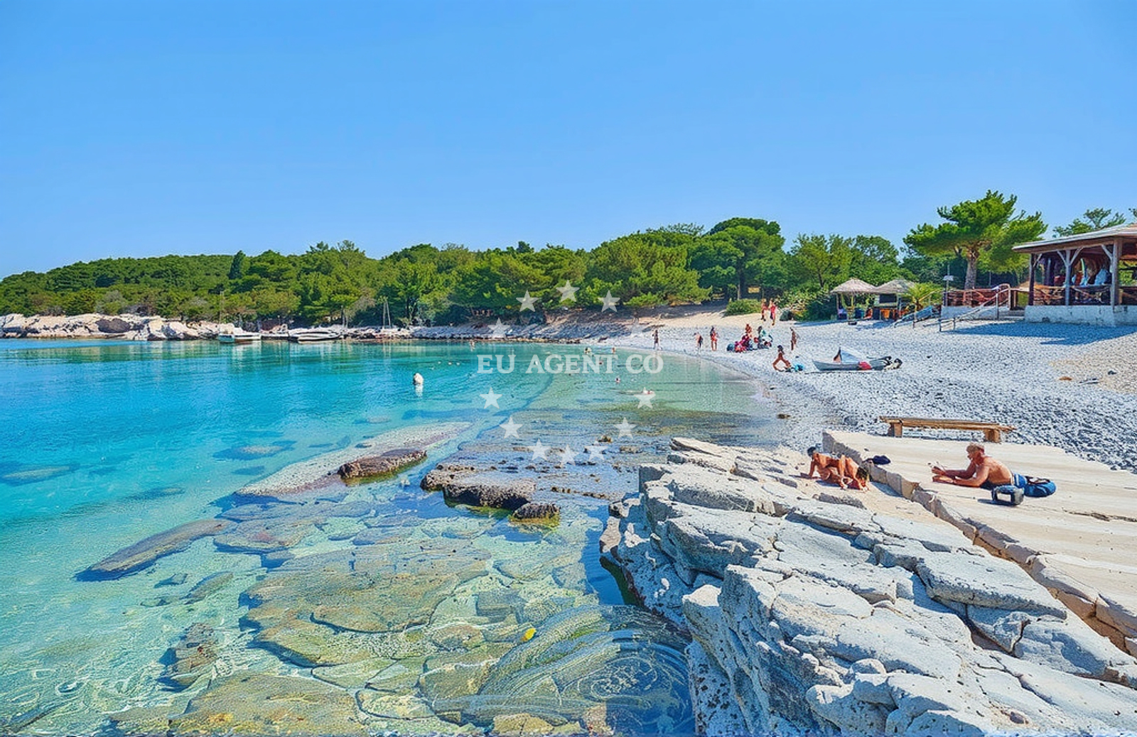 Additional view of Teplus beach in Luka 63, Rukavac, Rukavac