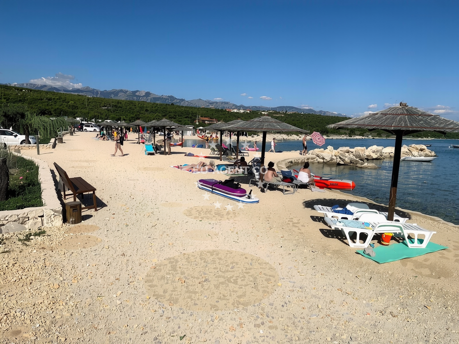 Shoreline and swimming area at Terra Park beach
