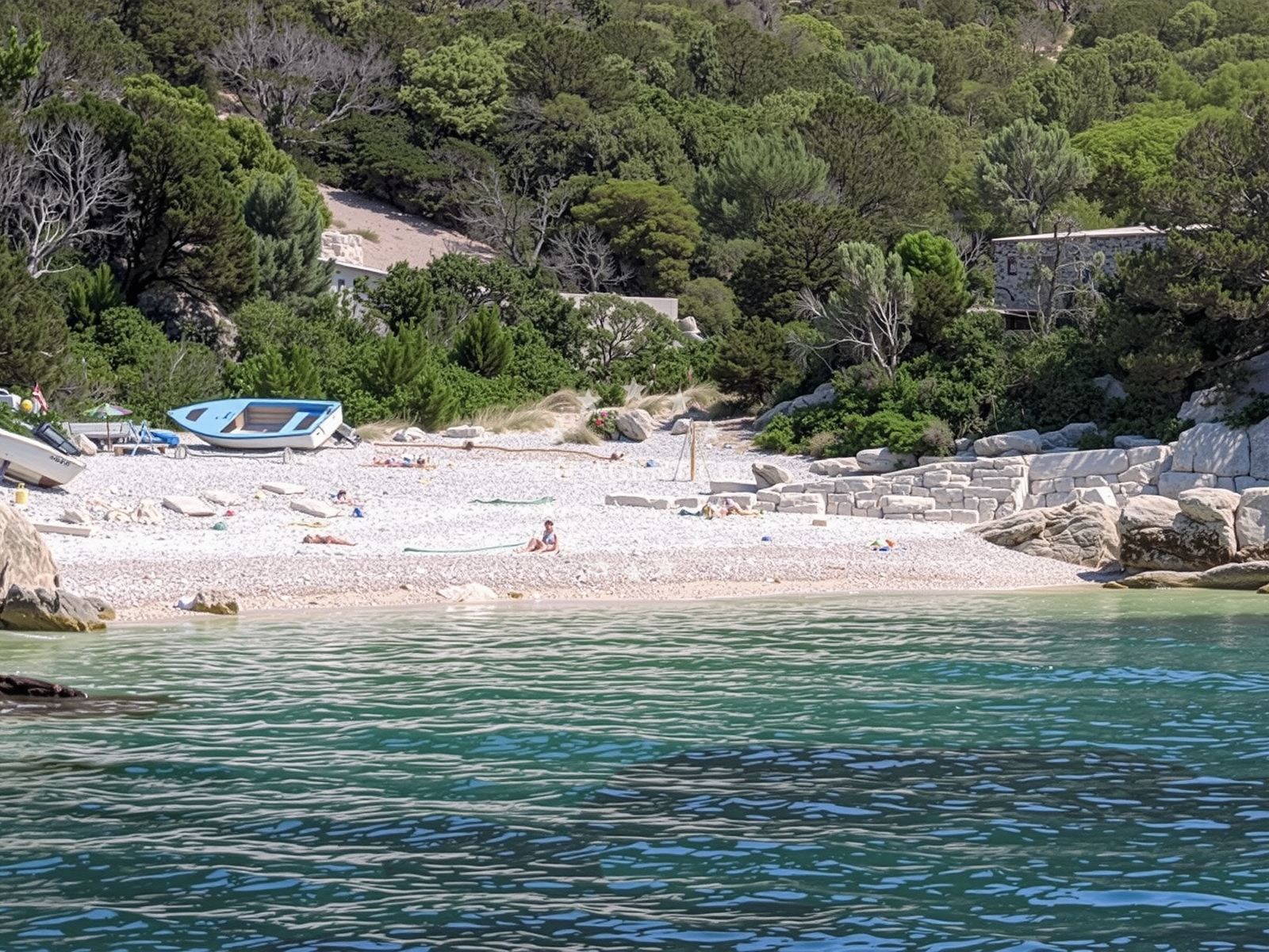 Shoreline and swimming area at Tetoviscica Bay in Luka 5, Luka