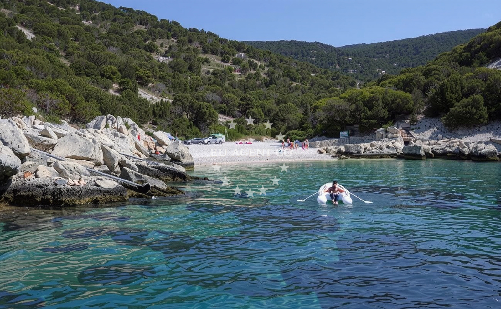 Sea and coastal view of Tetoviscica Bay in Luka 5, Luka