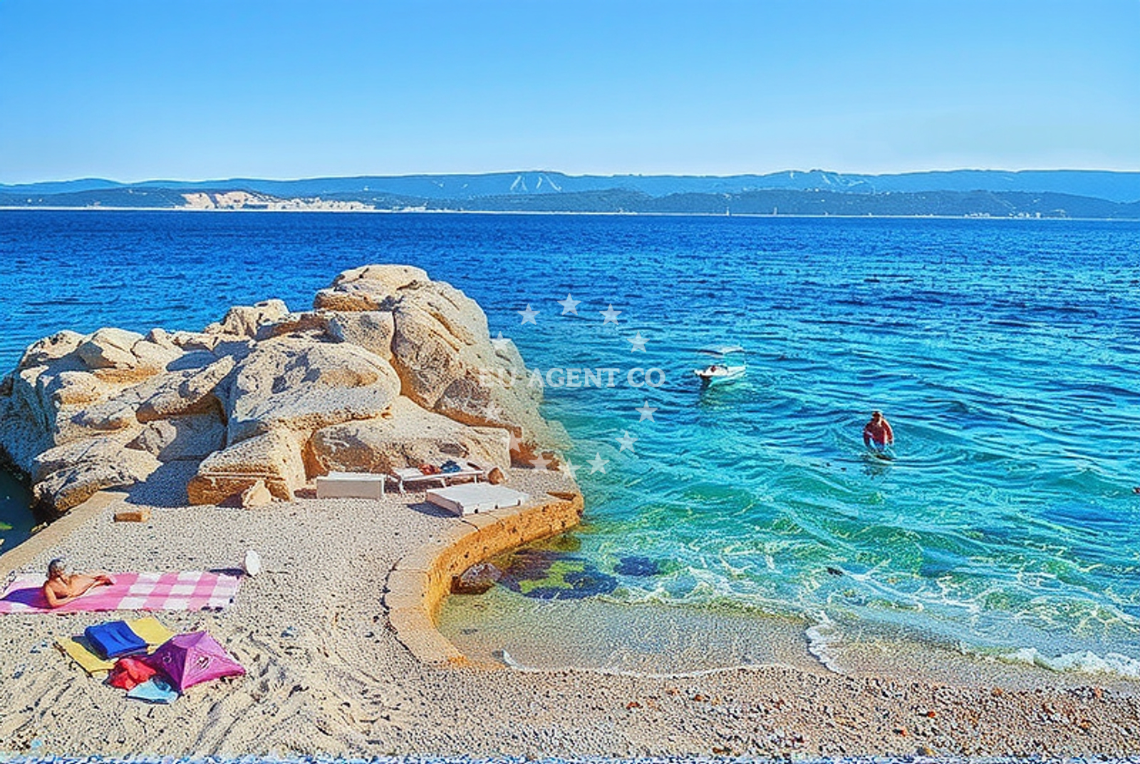 Shoreline and swimming area at Tice istok, Stanići (Omiš) in Tice istok