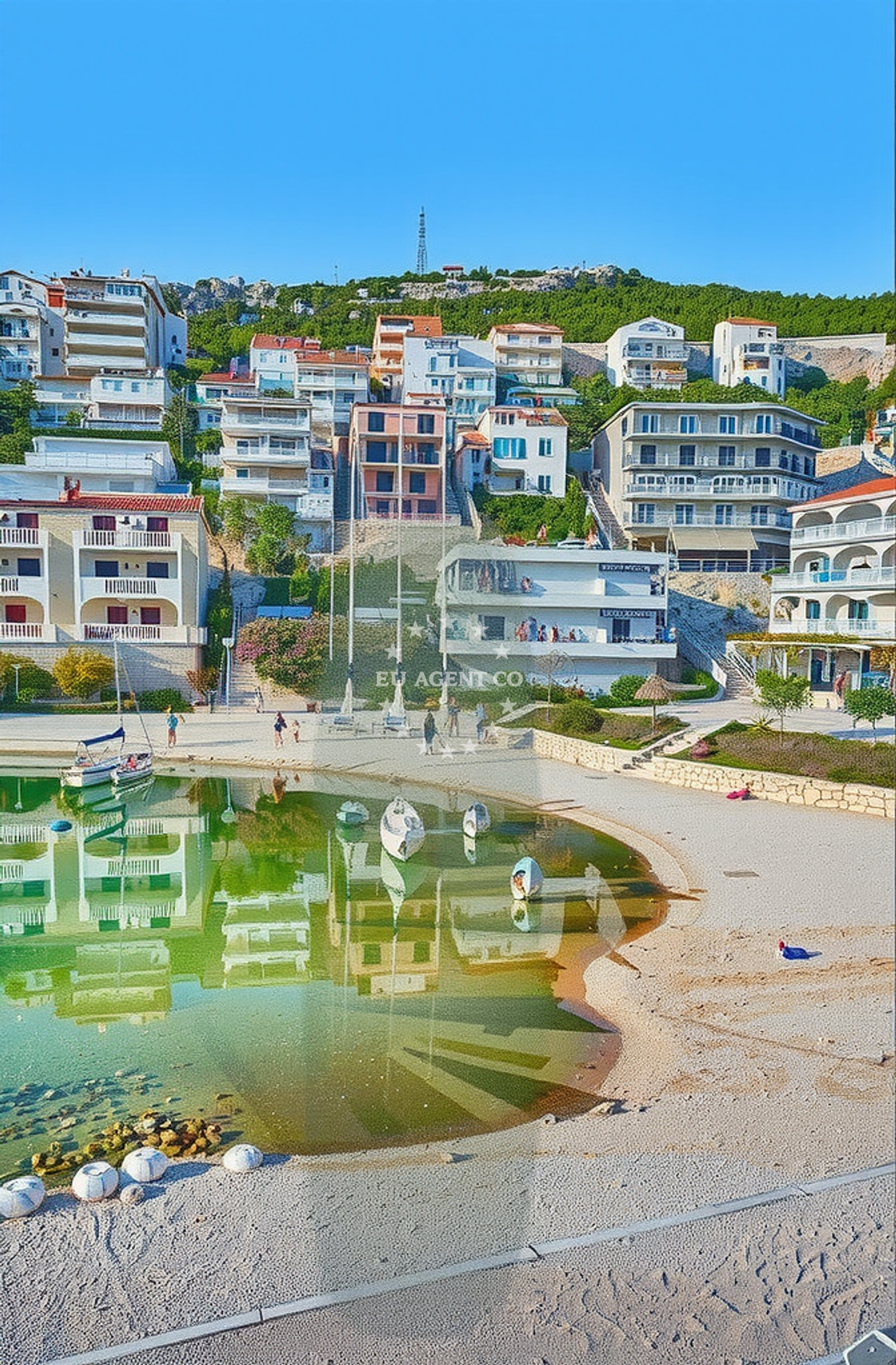 Beach facilities and surroundings at Tiha luka, Neum in Tiha luka