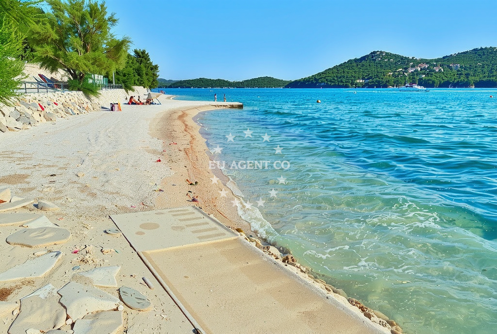 Shoreline and swimming area at Tisno (Murter): beaches and coves (7) in Tisno (Murter)