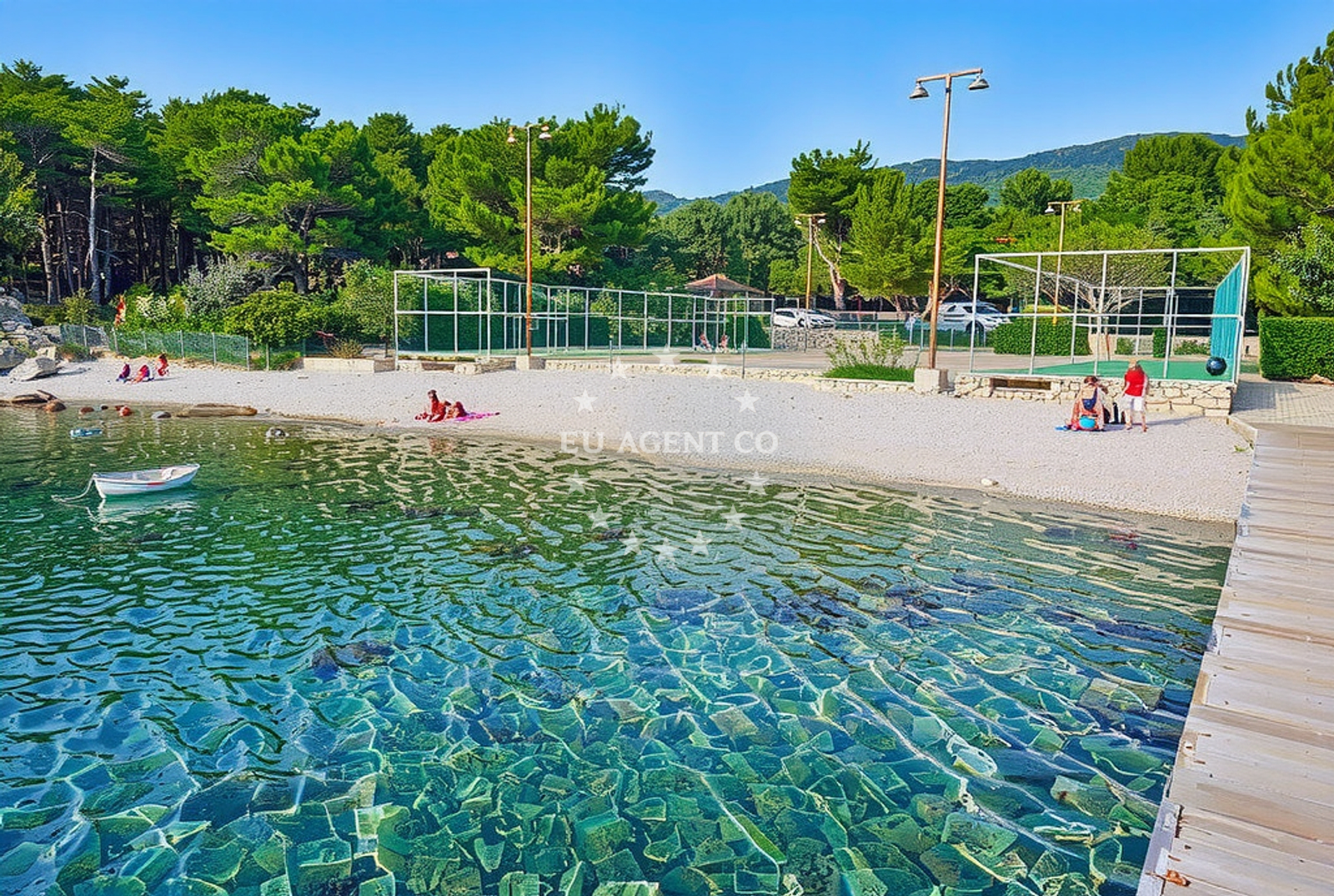 Sea and coastal view of TN Bučanje jug, Nerezine (Lošinj) in TN Bučanje jug