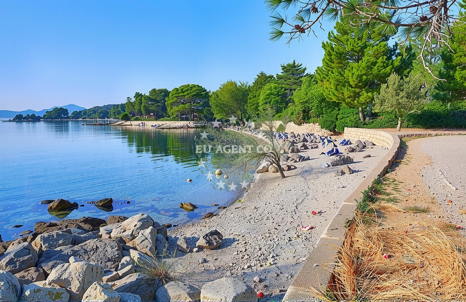 Shoreline and swimming area at TN Bučanje sjever, Nerezine (Lošinj) in TN Bučanje sjever