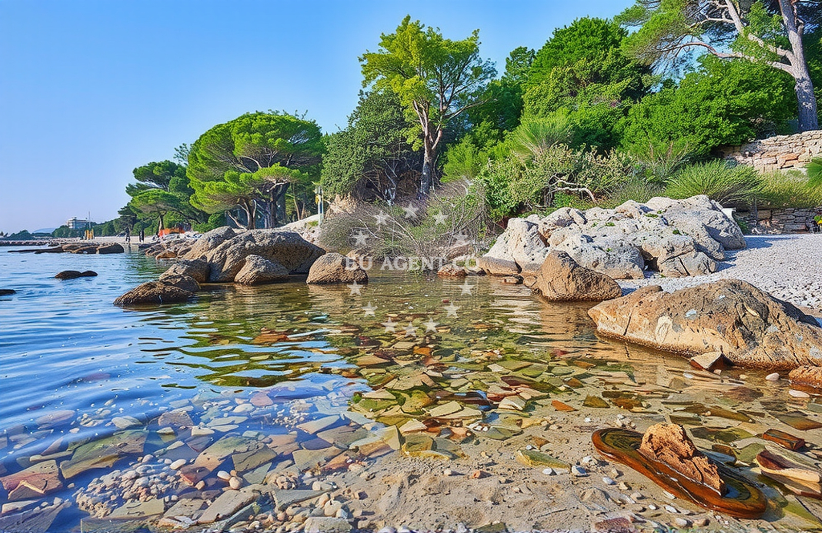 Sea and coastal view of TN Bučanje sjever, Nerezine (Lošinj) in TN Bučanje sjever