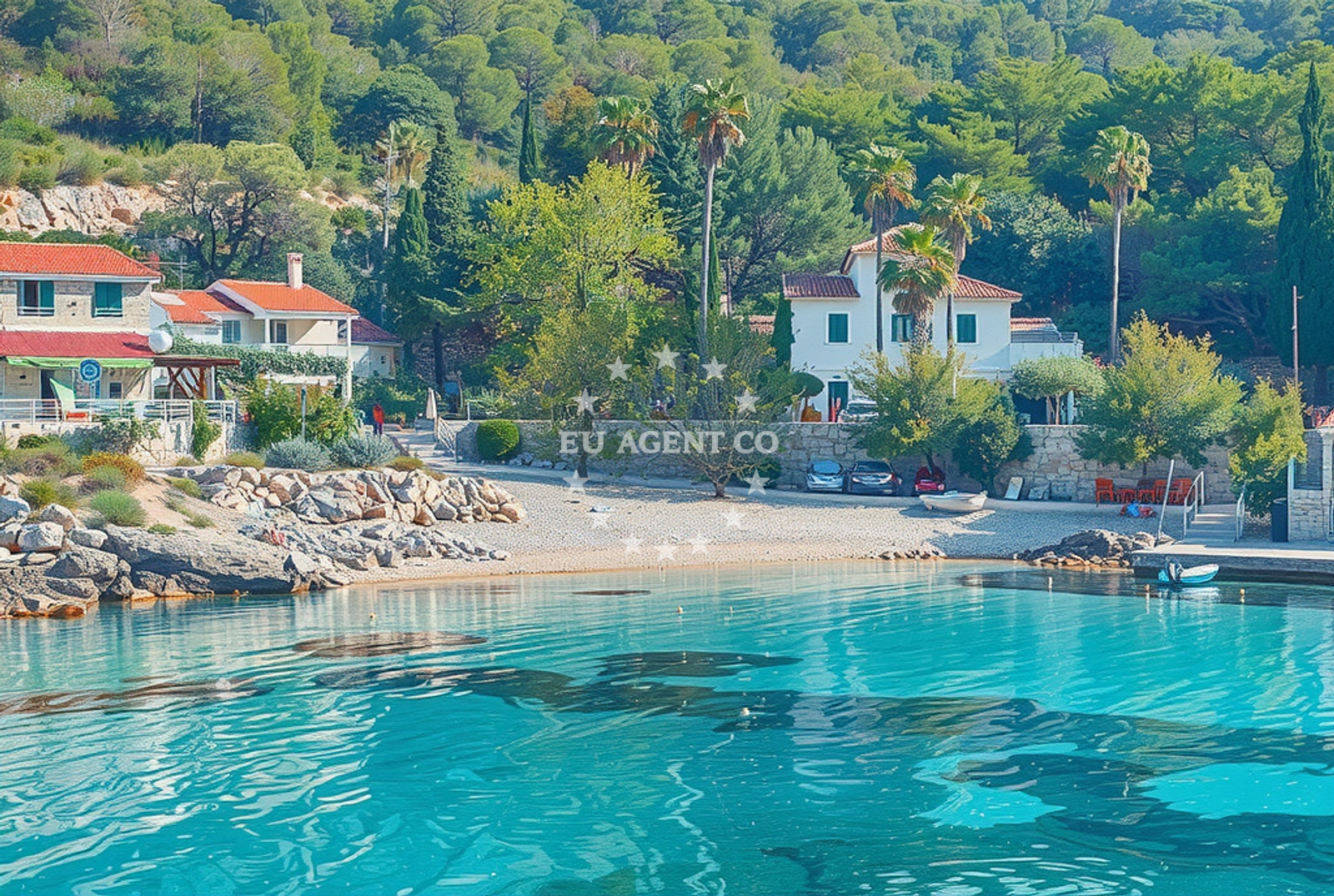 Shoreline and swimming area at TN Milna, Milna (Vis) in TN Milna