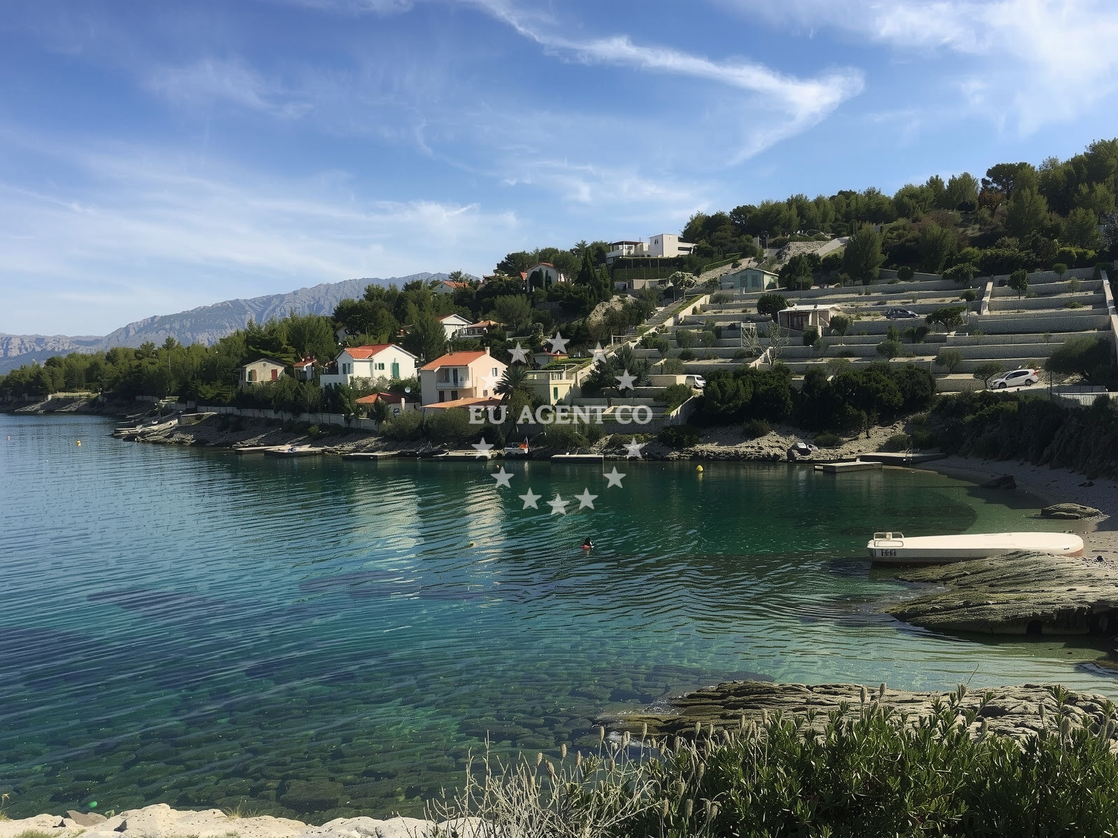 Beach facilities and surroundings at Tocinjak beach in 1 Punta, Povlja