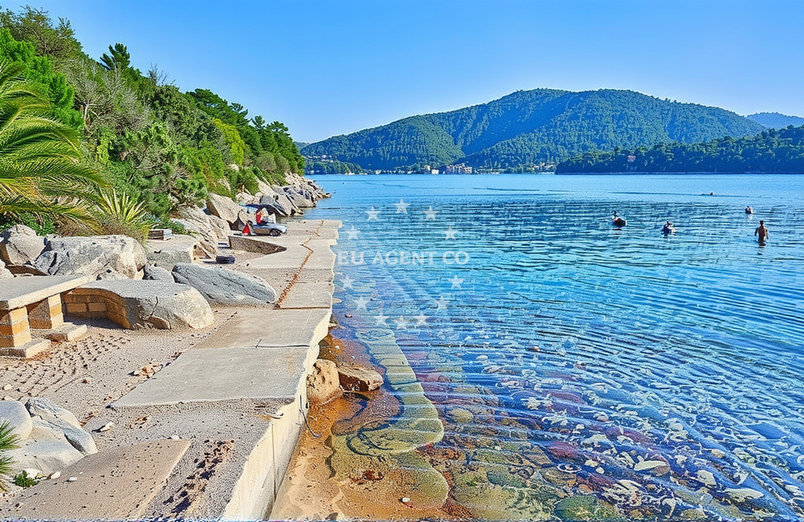 Shoreline and swimming area at Todorovica, Vela Luka (Korčula) in Todorovica