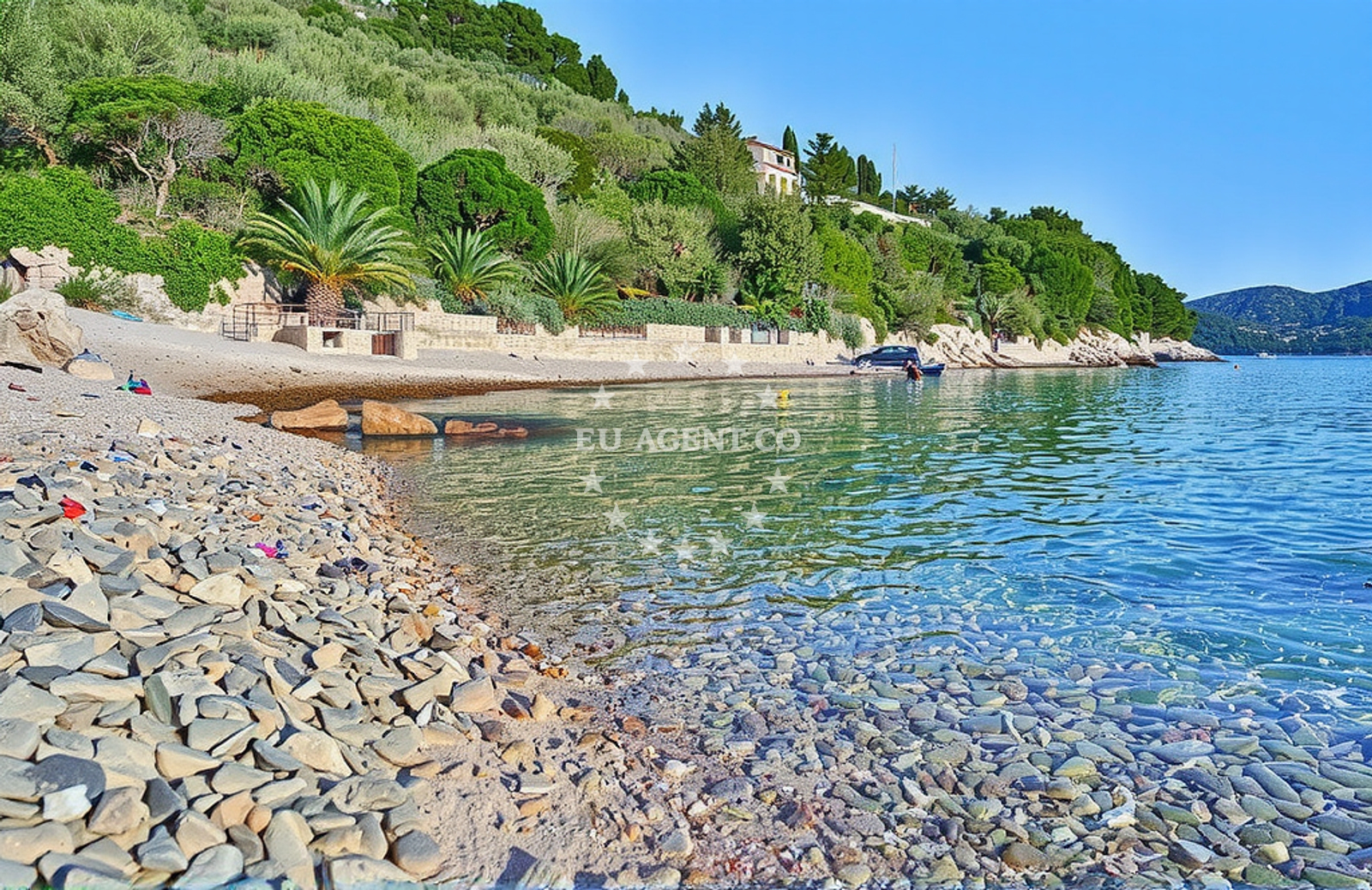 Sea and coastal view of Todorovica, Vela Luka (Korčula) in Todorovica