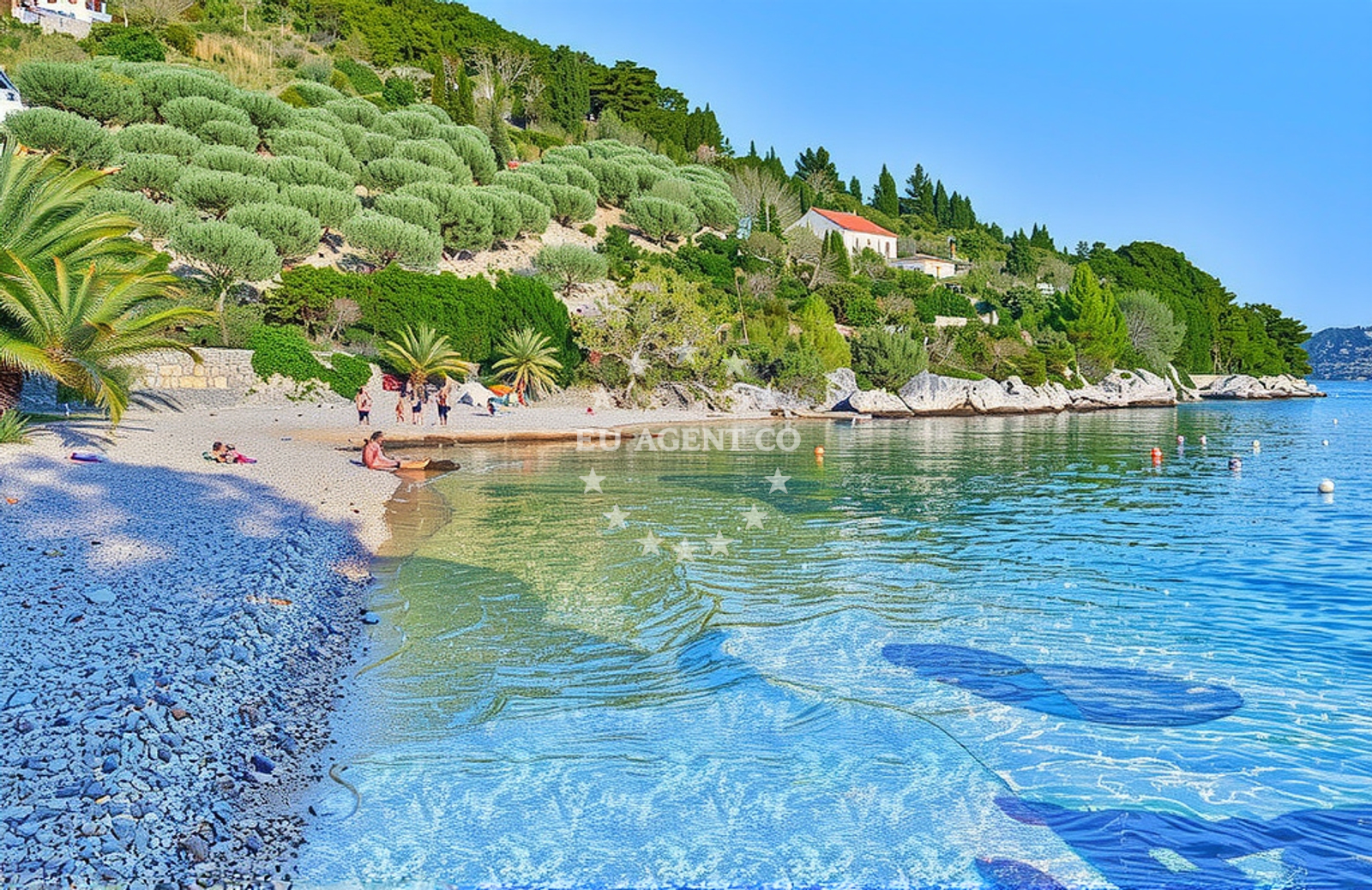 Beach facilities and surroundings at Todorovica, Vela Luka (Korčula) in Todorovica