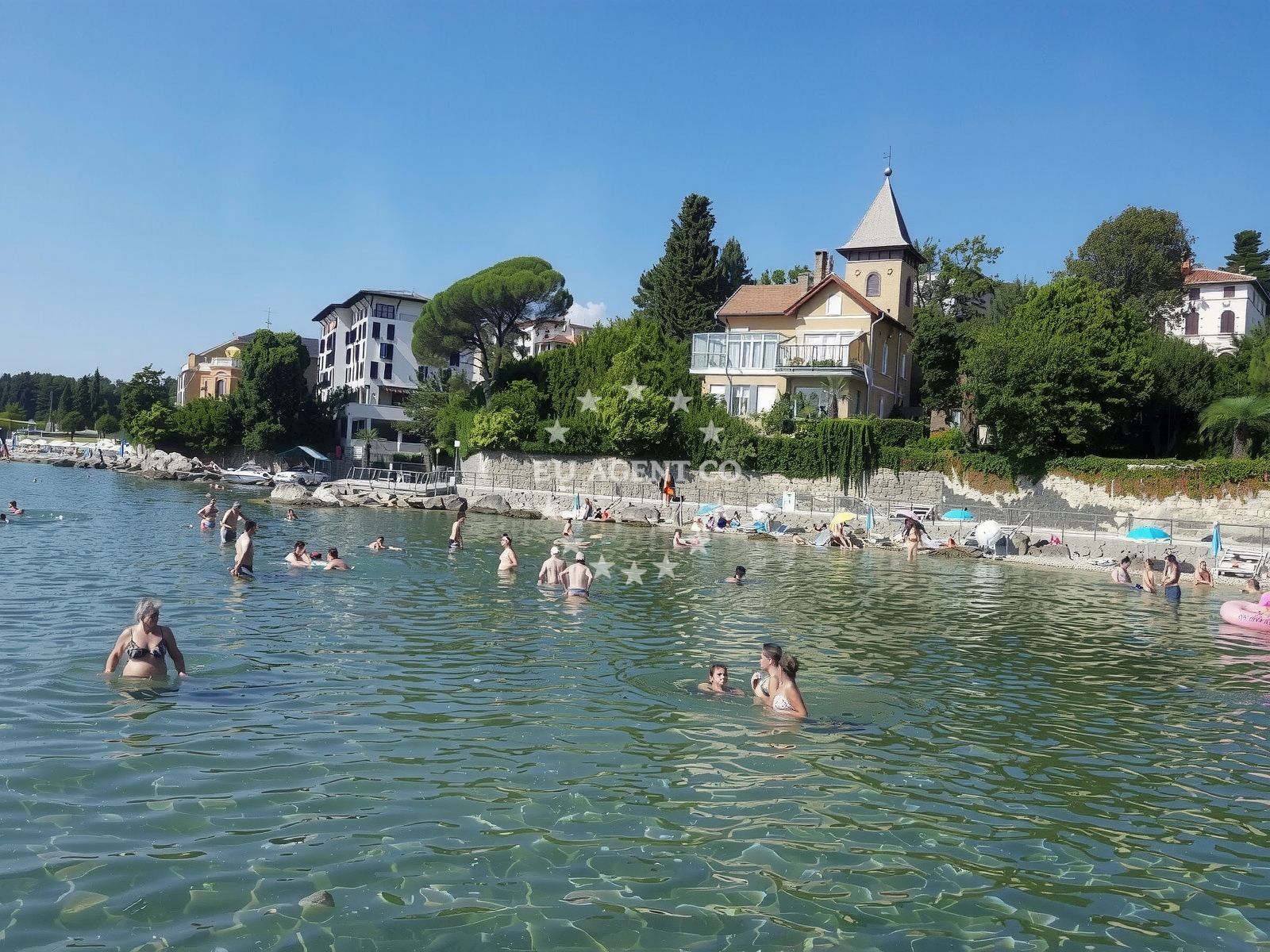 Shoreline and swimming area at Tomasevac beach in Ul. Stubište Škrbići 8, Opatija