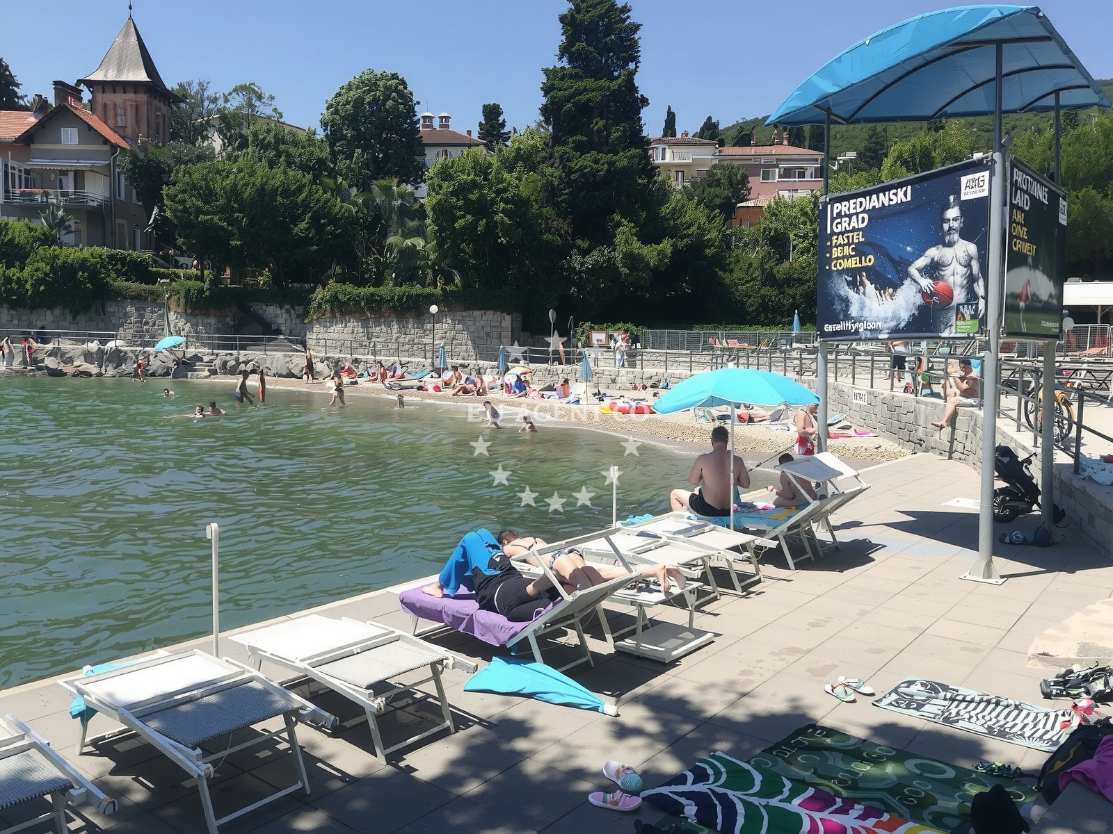 Beach facilities and surroundings at Tomasevac beach in Ul. Stubište Škrbići 8, Opatija