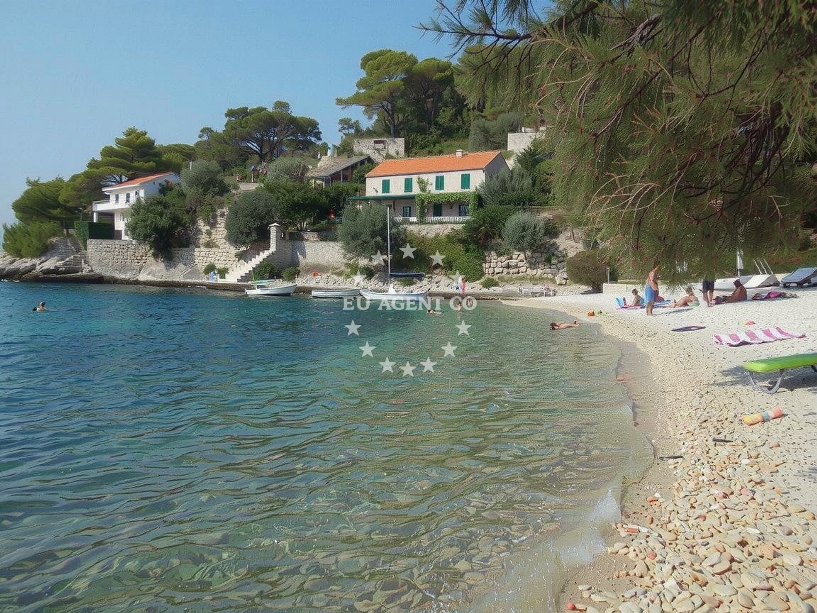 Sea and coastal view of Torac beach in , Gdinj