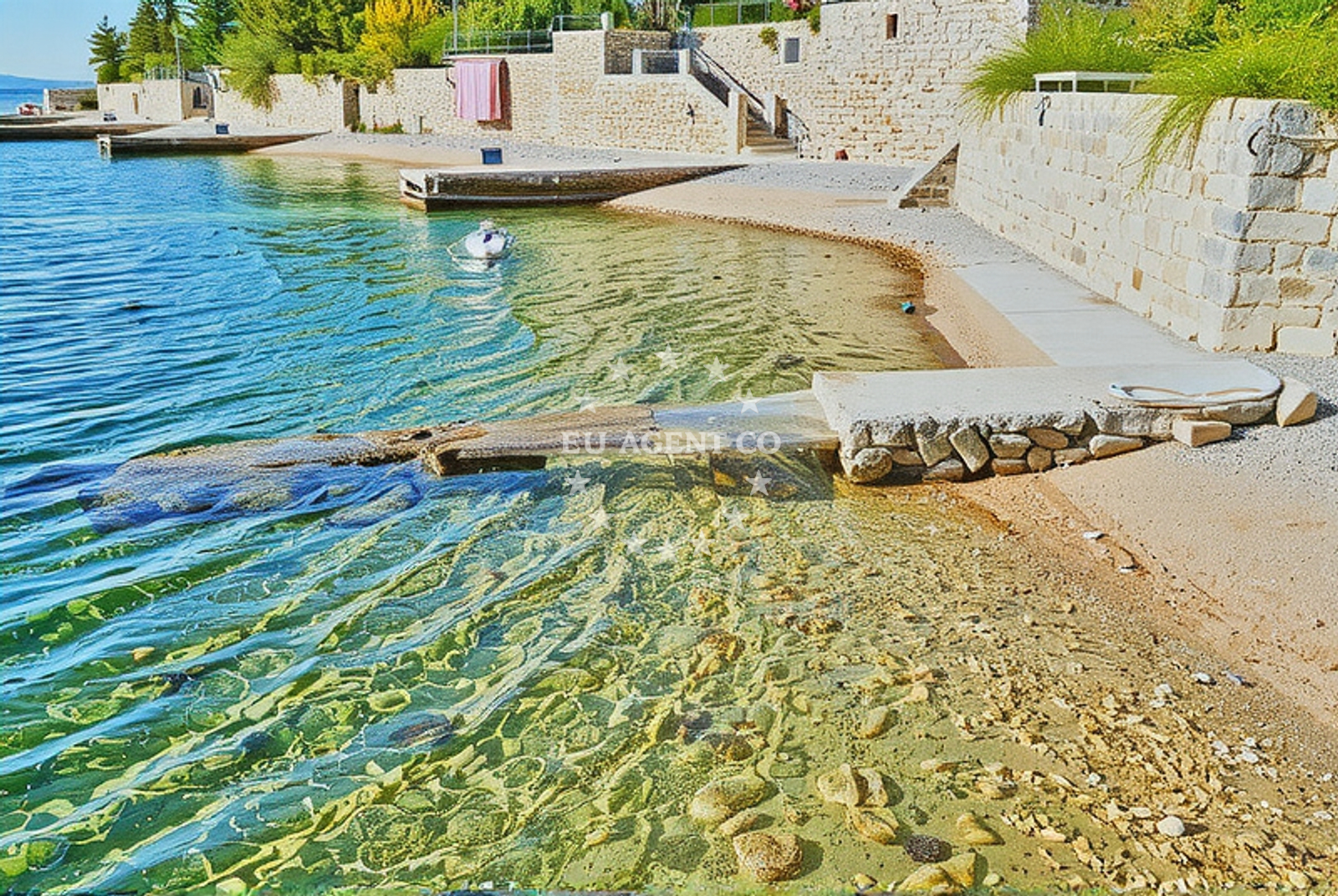 Shoreline and swimming area at Torine, Vidalići (Pag) in Torine