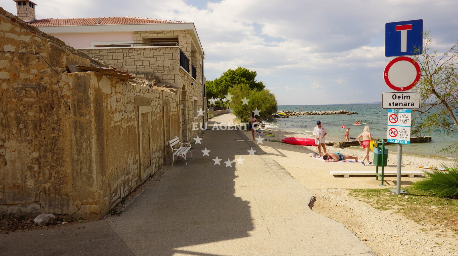 Additional view of Tratica beach in 38 Svetog Kuzme i Damjana, Ugljan