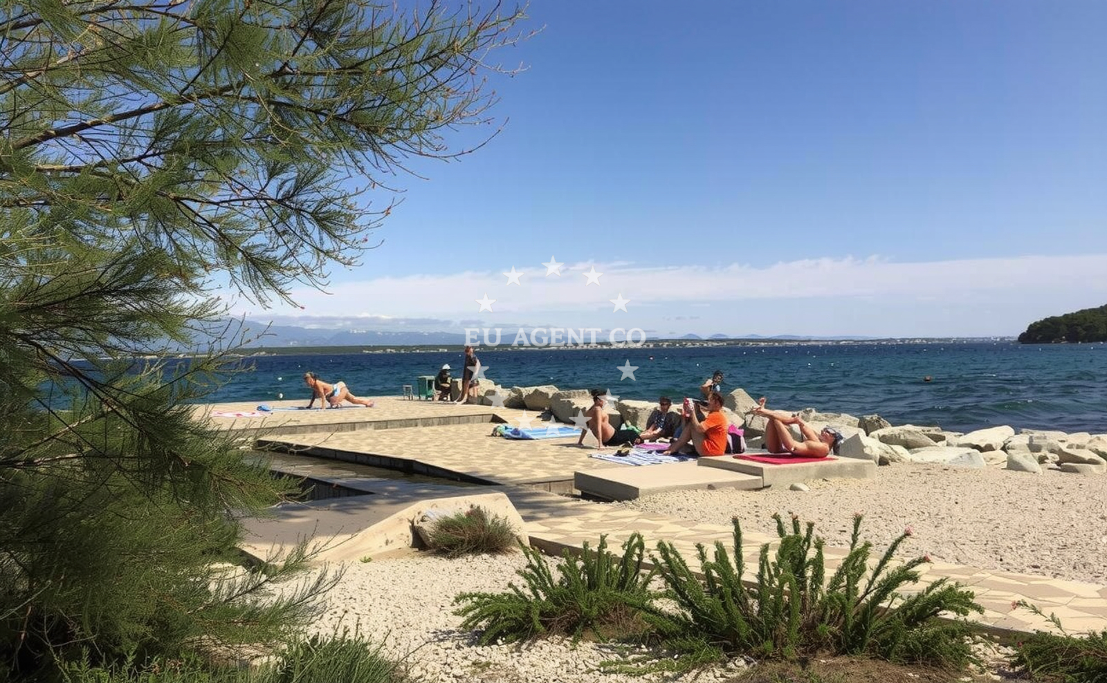 Additional view of Tratica beach in 38 Svetog Kuzme i Damjana, Ugljan