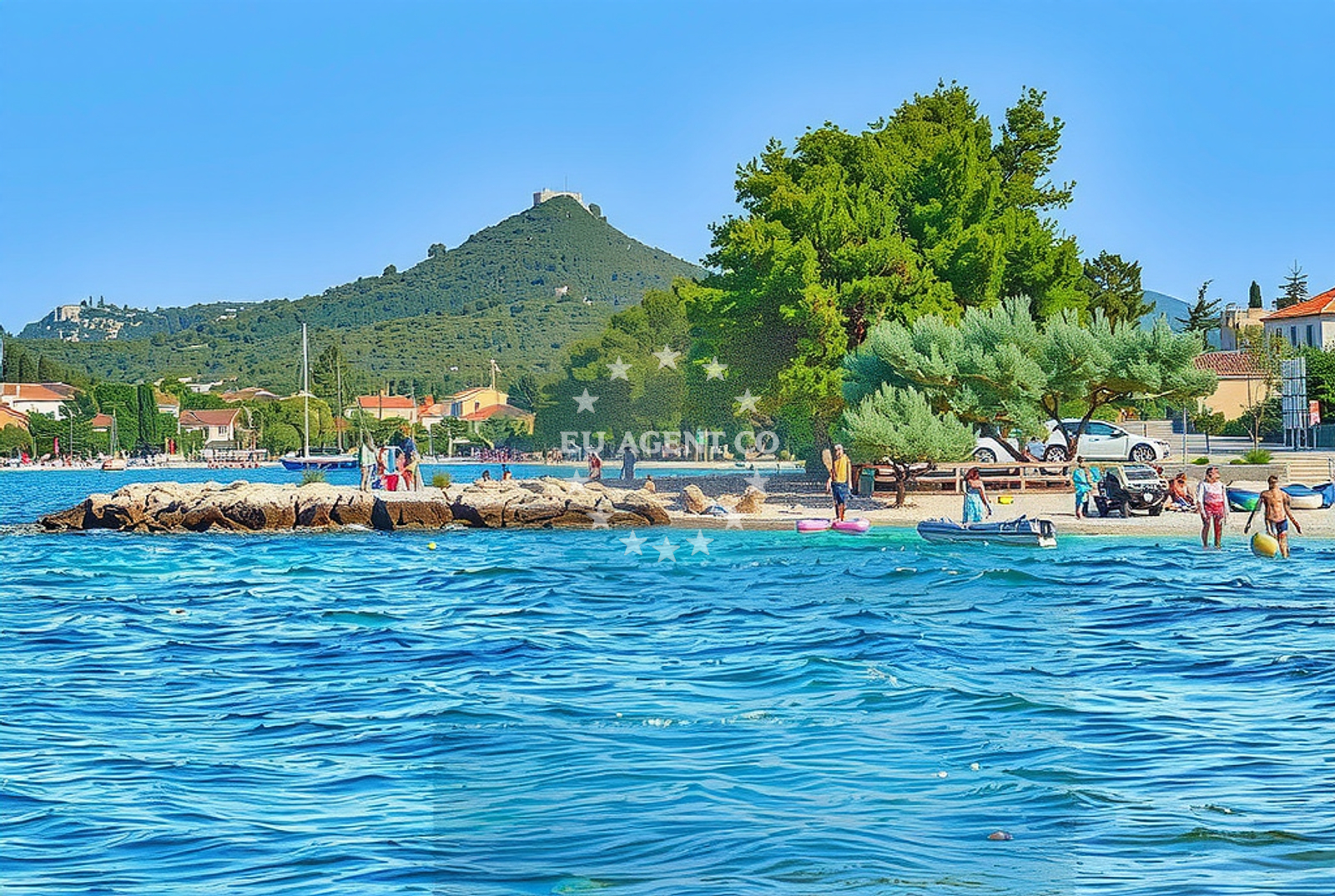 Additional view of Tratica beach in 38 Svetog Kuzme i Damjana, Ugljan