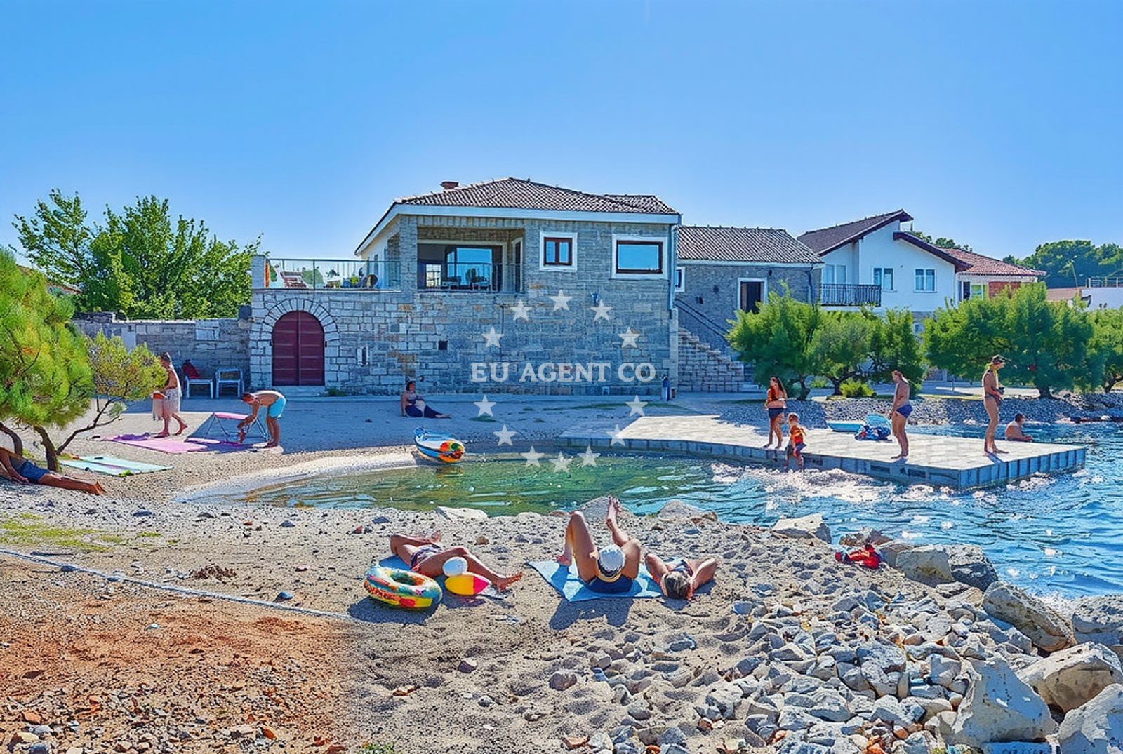 Additional view of Tratica beach in 38 Svetog Kuzme i Damjana, Ugljan