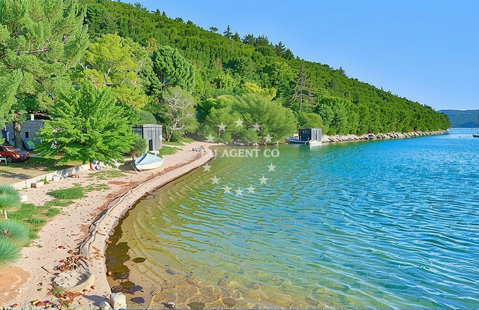 Shoreline and swimming area at Trgetari: beaches and coves (1) in Trgetari