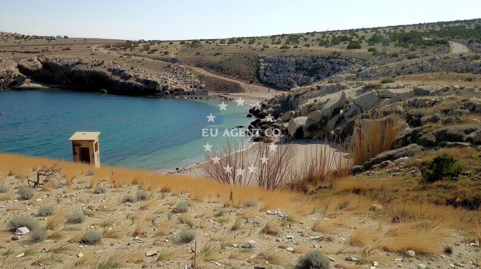 Sea and coastal view of Tri drage beach in , Vinjerac
