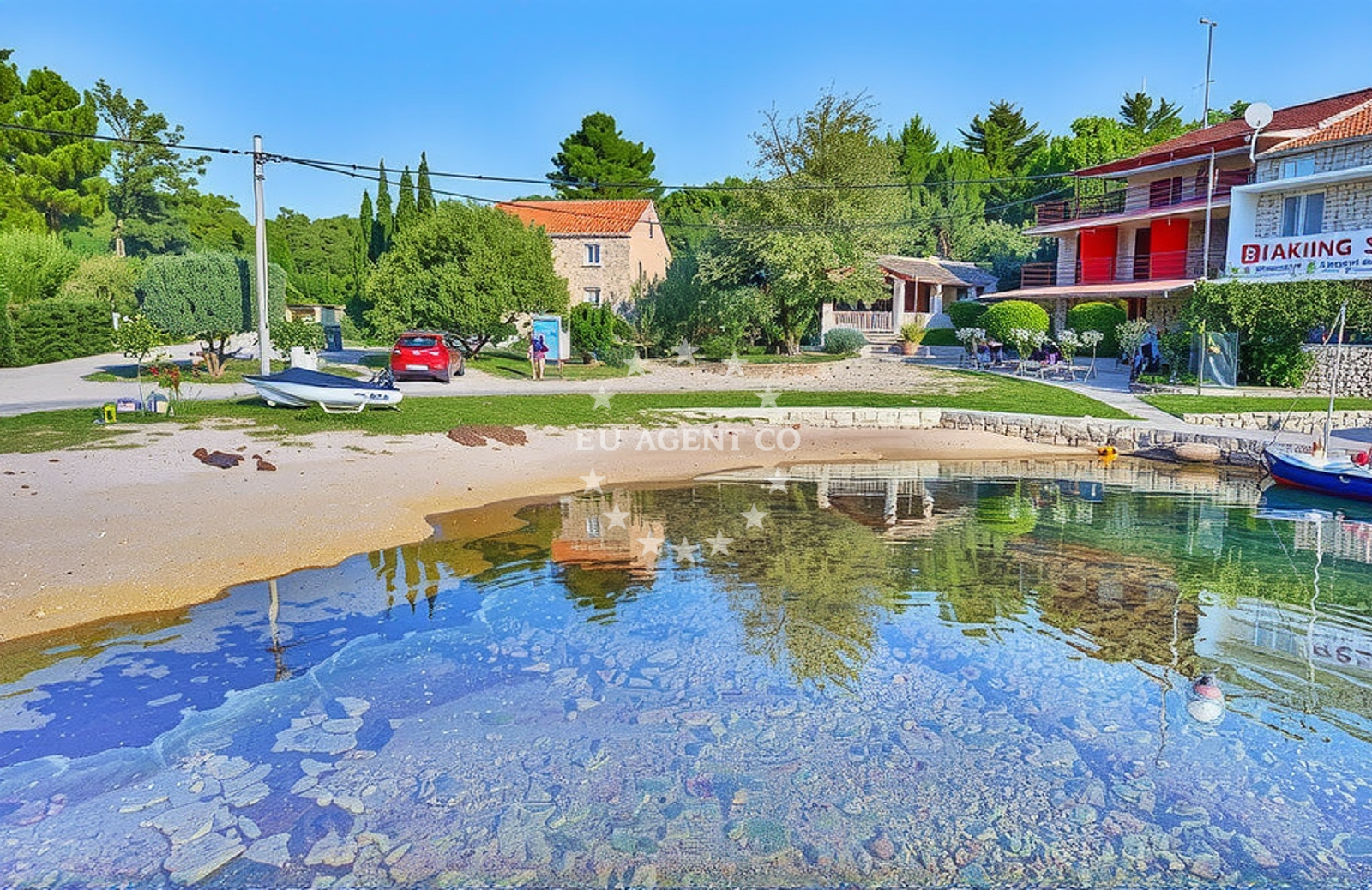 Sea and coastal view of Tri luke istok, Vela Luka (Korčula) in Tri luke istok