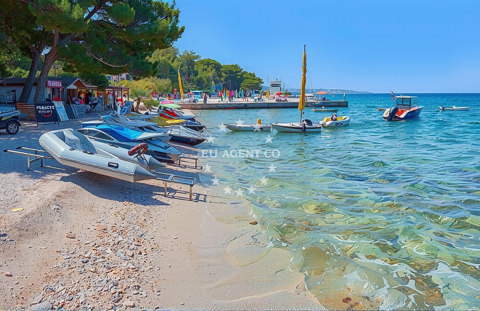 Additional view of Tri Mosta II beach in Ivana Gorana Kovacica 20a, Supetar