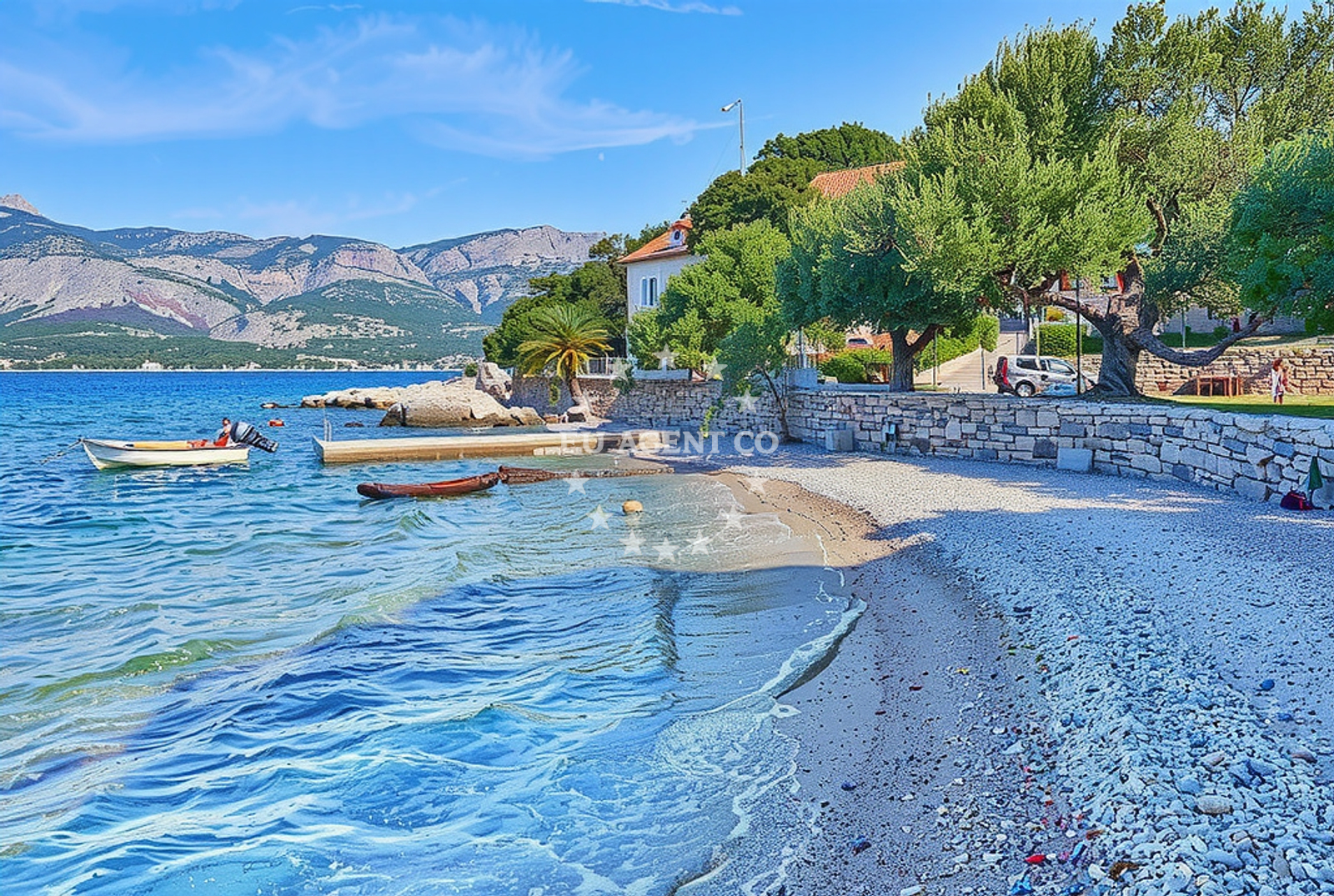 Sea and coastal view of Tri žala istok, Žrnovo (Korčula) in Tri žala istok