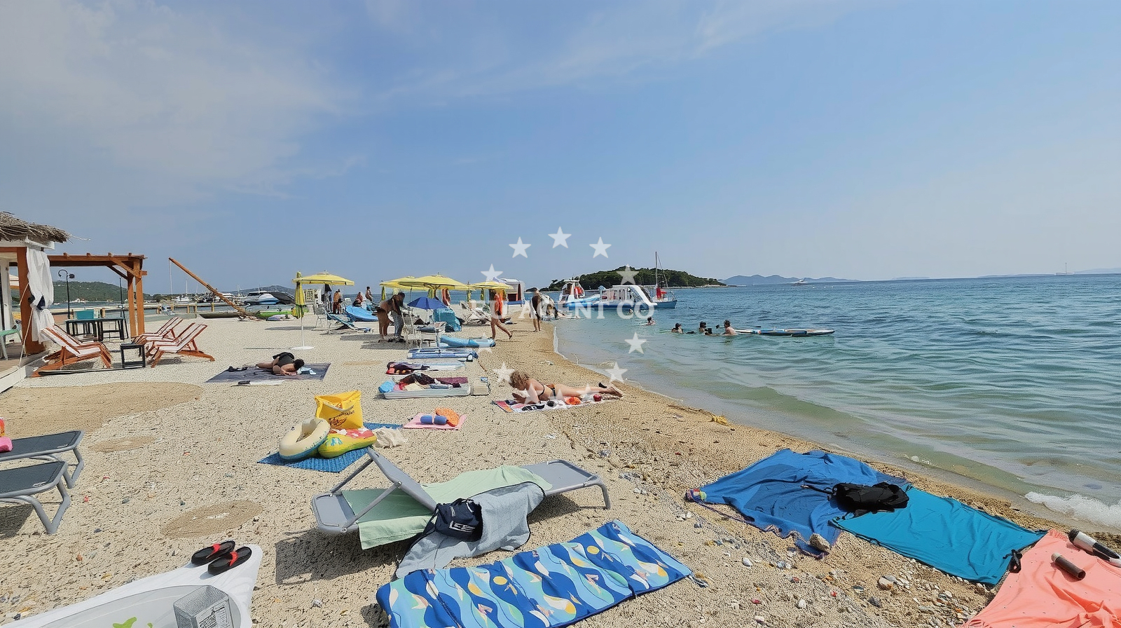 Shoreline and swimming area at Tribunj Beach in Zirijanska 56, Tribunj