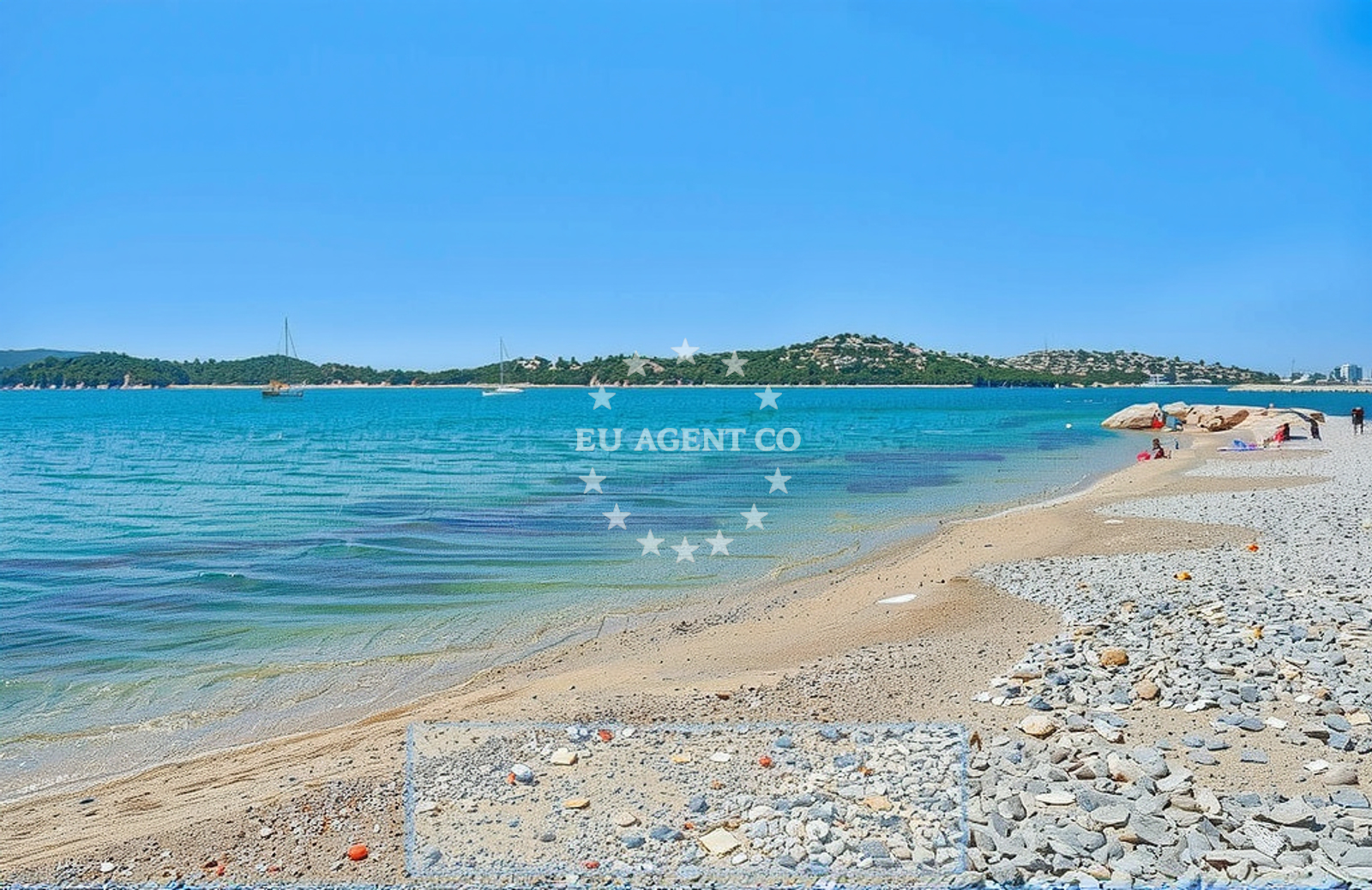 Sea and coastal view of Tribunj: beaches and coves (6) in Tribunj