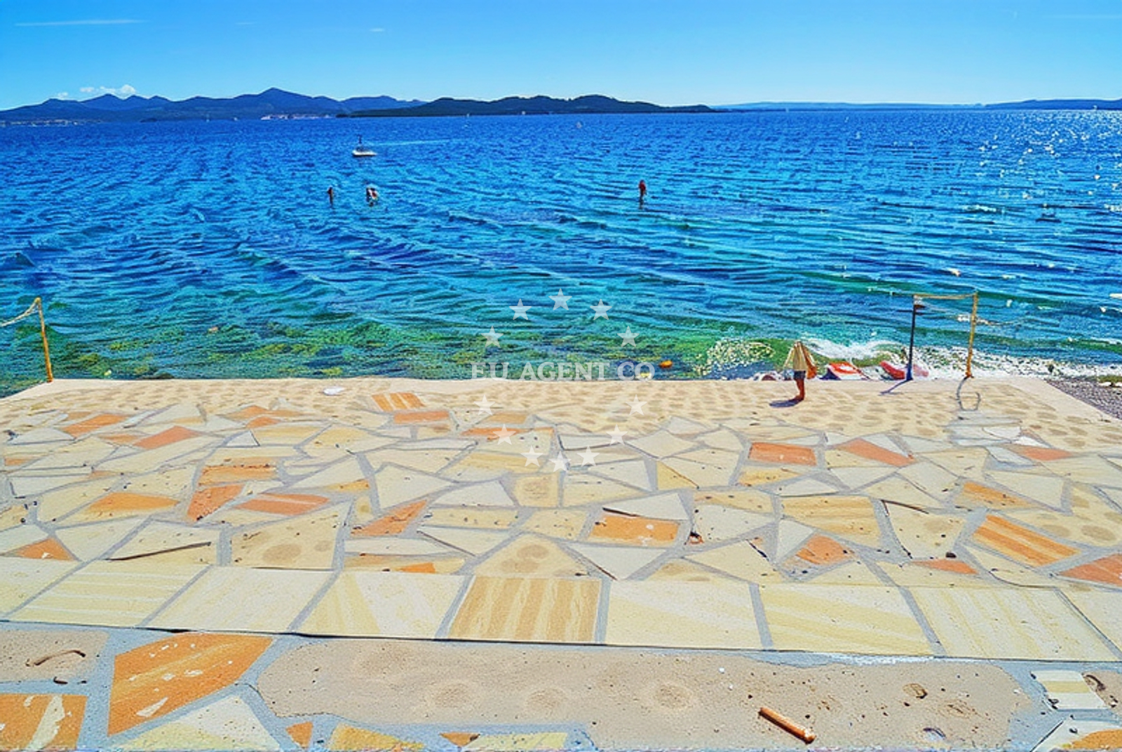 Beach facilities and surroundings at Trsina, Kožino in Trsina