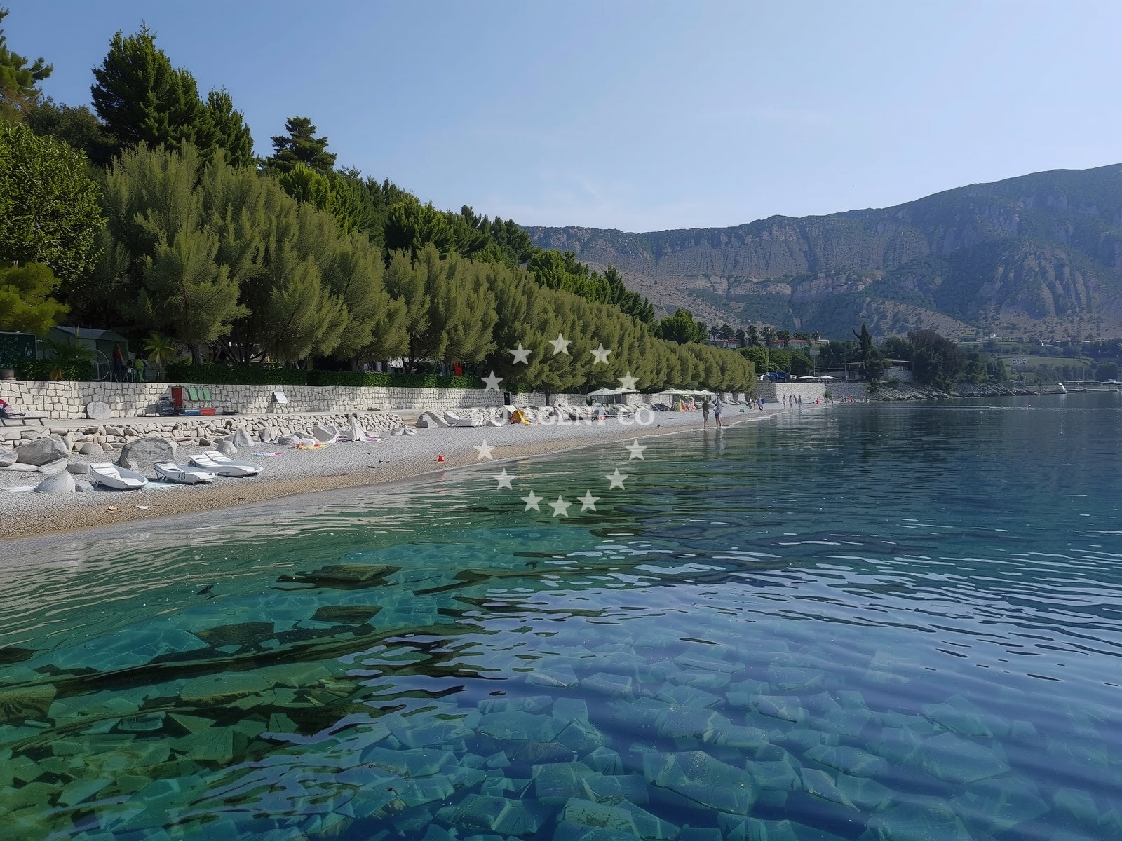 Overview of Trstenica II beach in Dubravica 34, Orebić