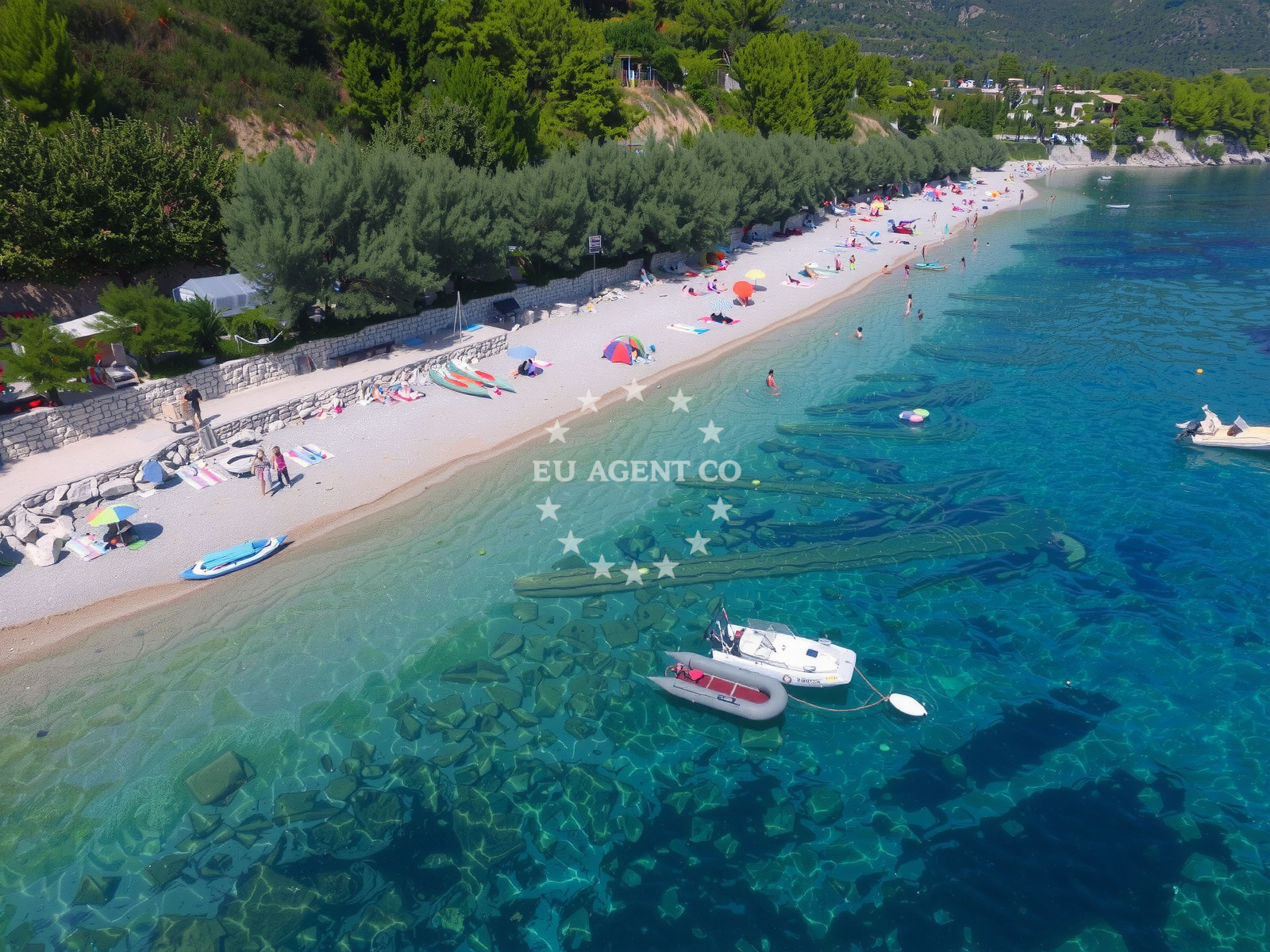 Sea and coastal view of Trstenica II beach in Dubravica 34, Orebić