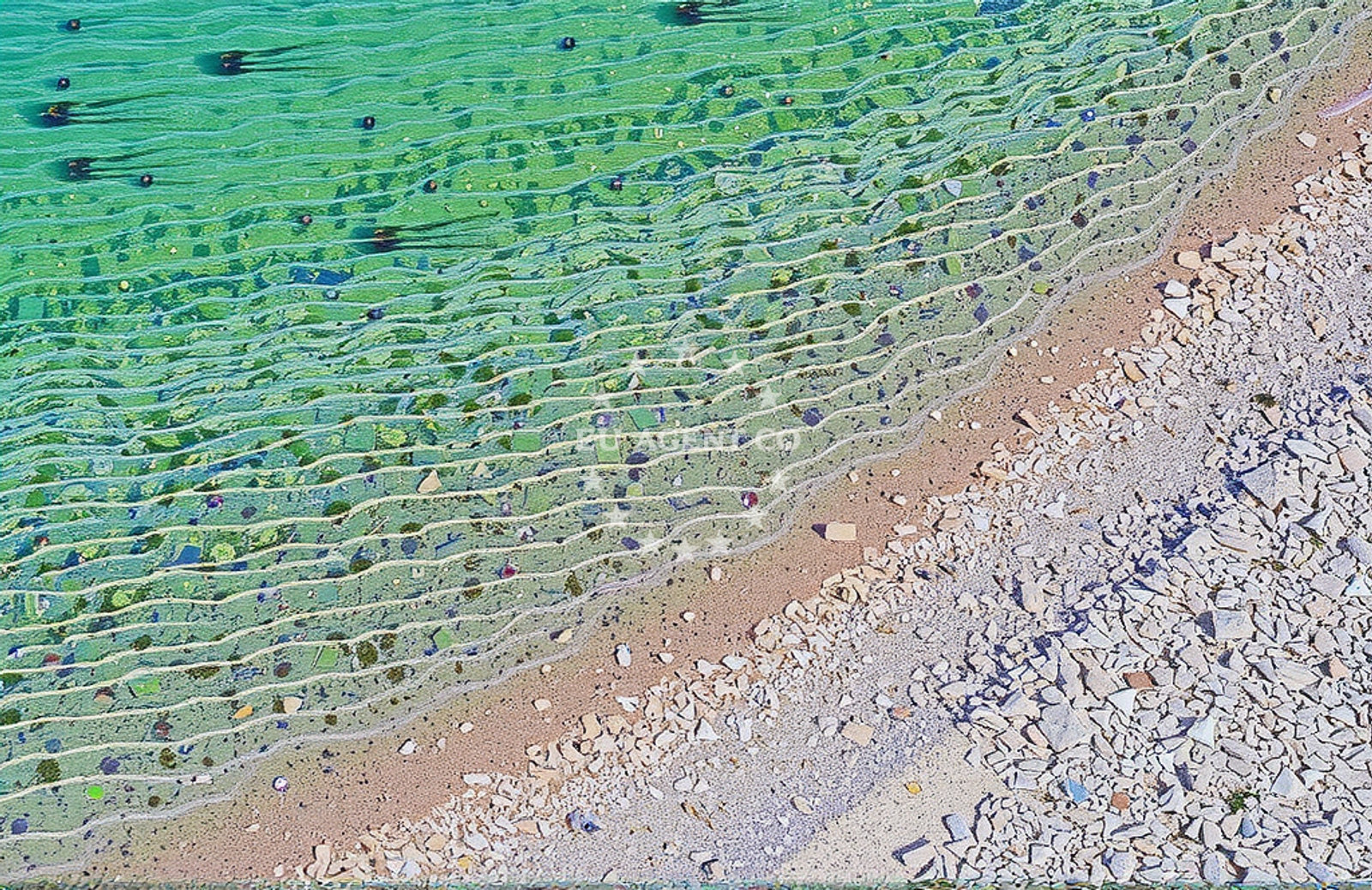 Beach facilities and surroundings at Tunižeja, Kavran in Tunižeja