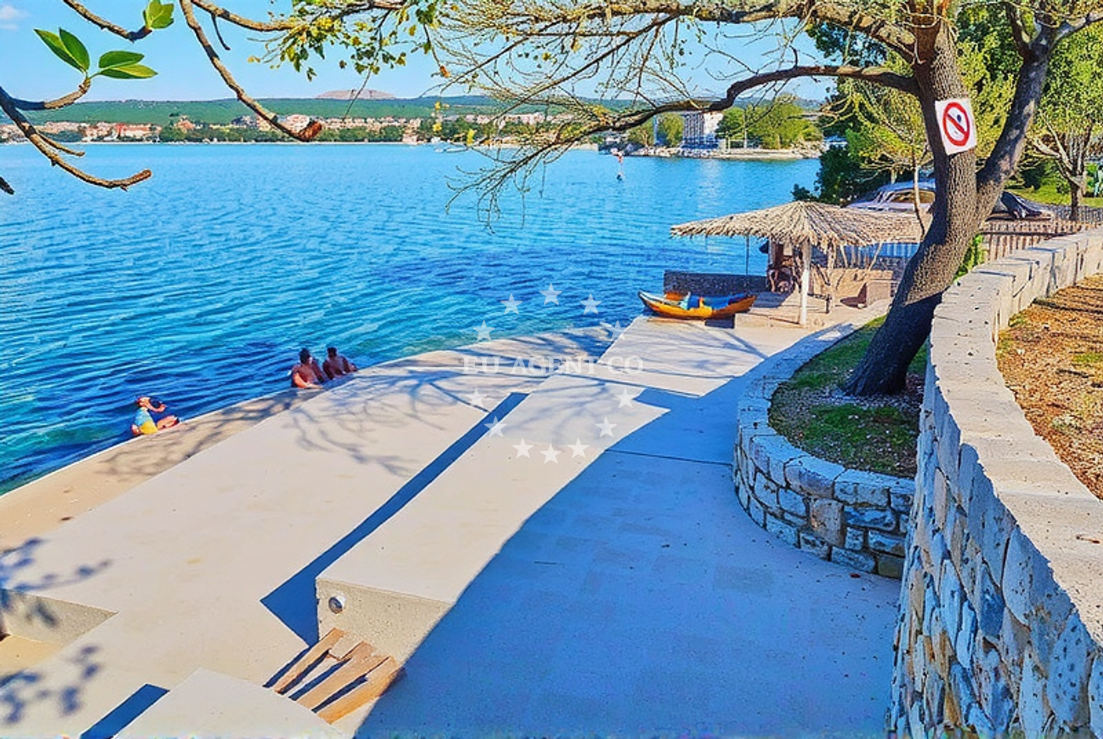 Shoreline and swimming area at Tunjera, Vantačići (Krk) in Tunjera