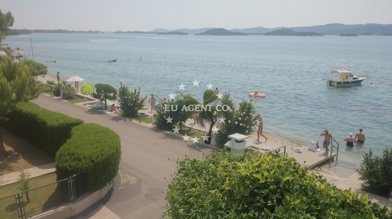 Sea and coastal view of Turanj beach in , Turanj