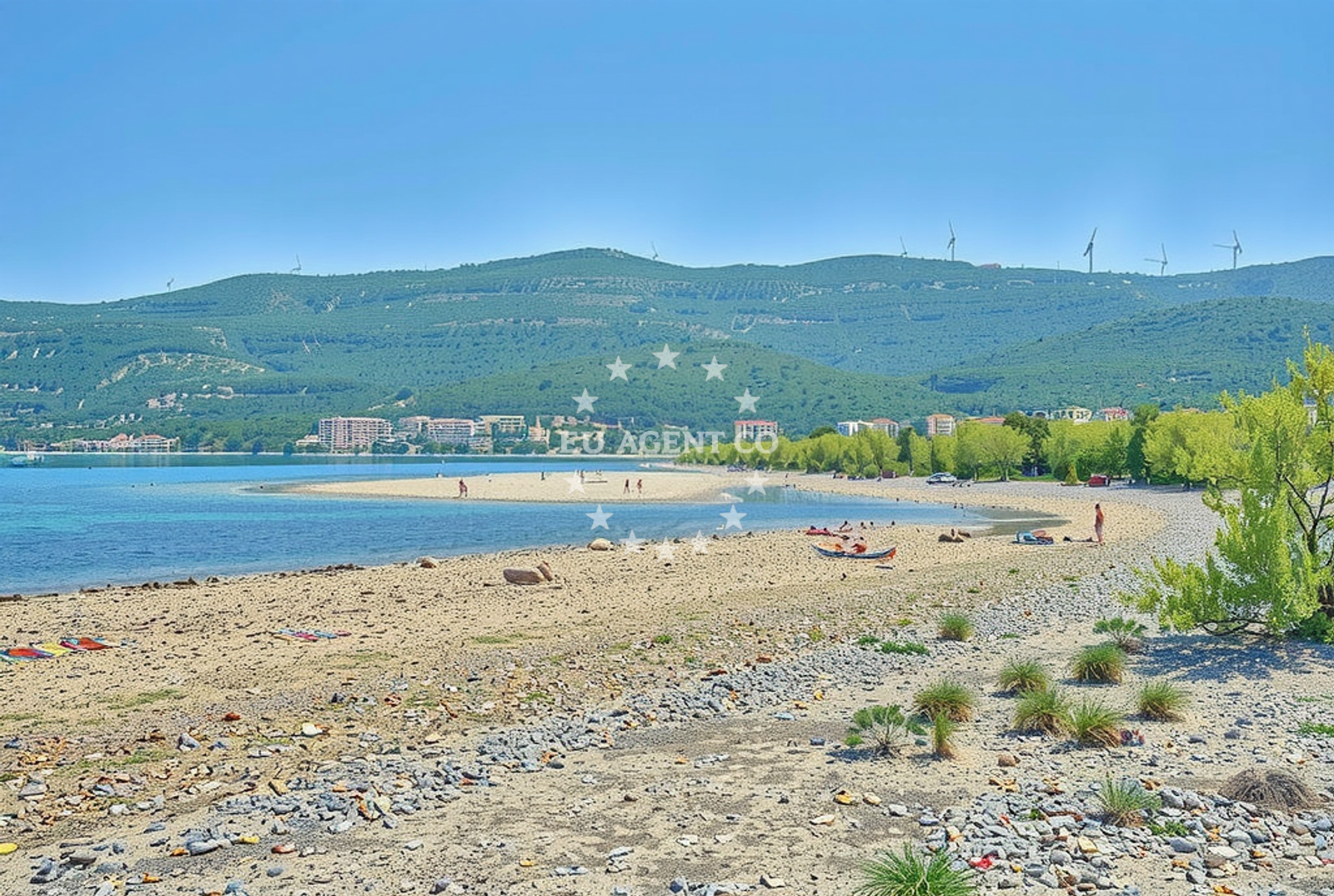 Beach facilities and surroundings at Tuvina istok, Gornji Karin in Tuvina istok