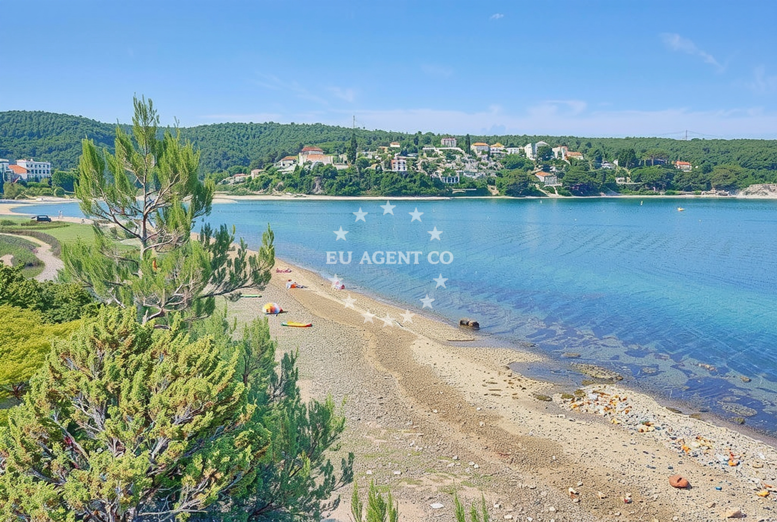 Sea and coastal view of Tuvina zapad, Gornji Karin in Tuvina zapad