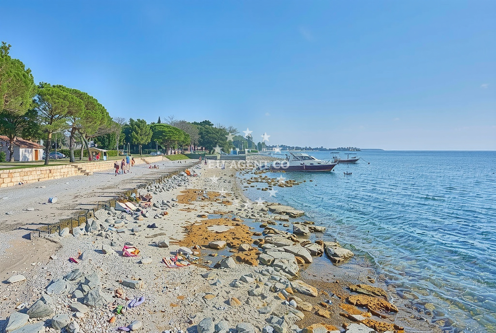 Overview of Đuba (Umag): beaches and coves (1) in Đuba (Umag)