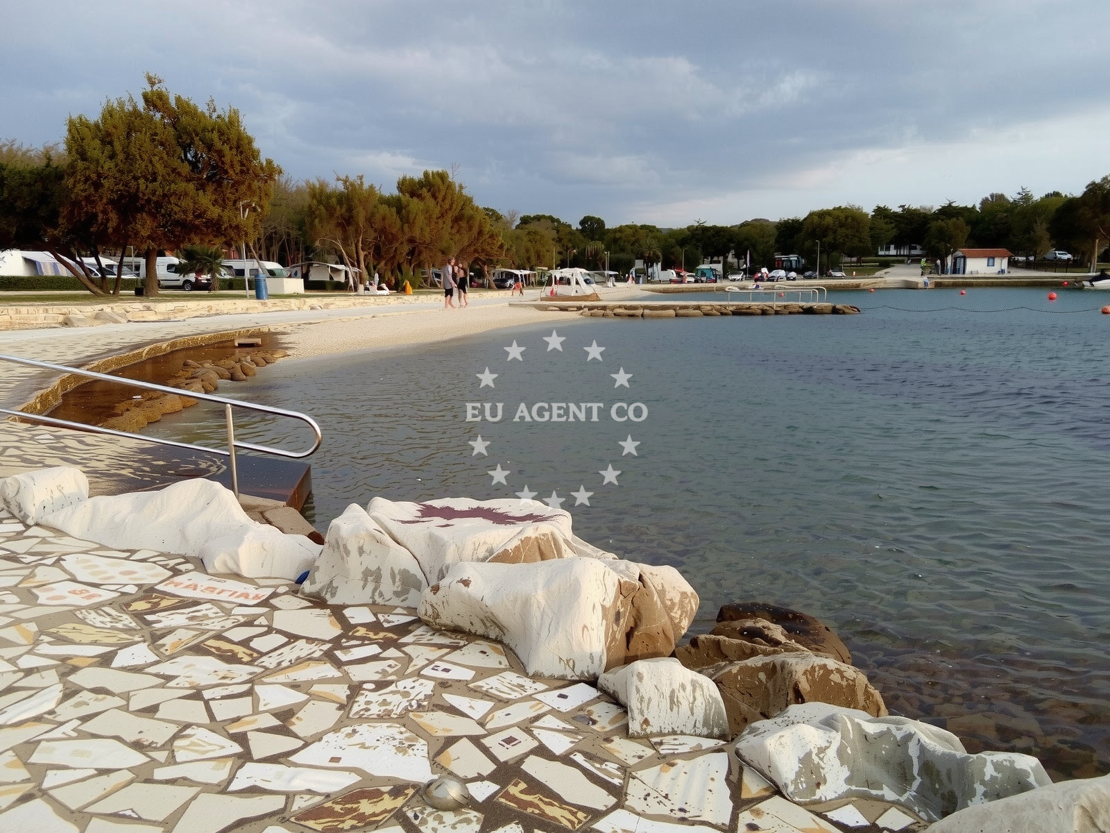 Sea and coastal view of Ulika beach in Červar bb, Poreč