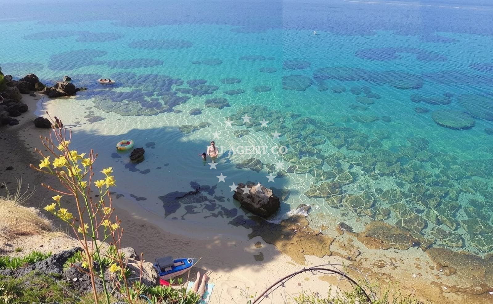 Sea and coastal view of Uljak beach in Uljak 16, Stara Novalja