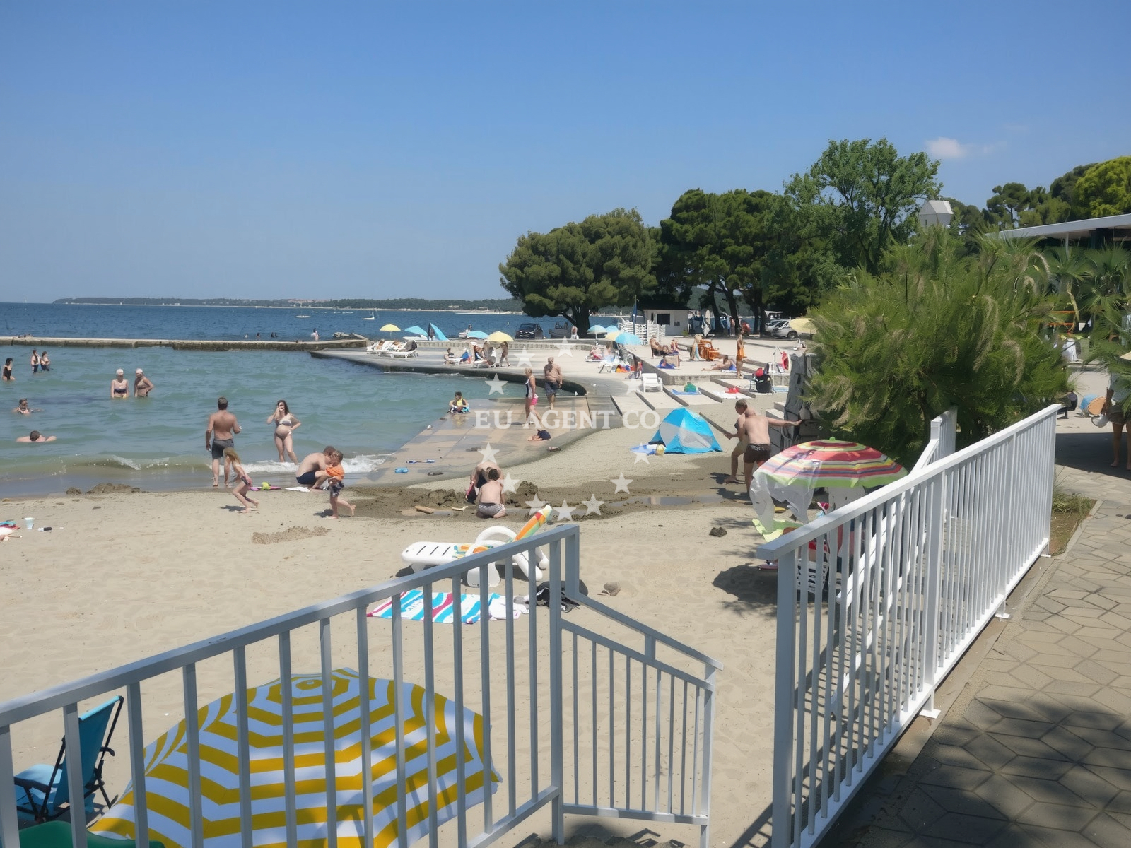 Sea and coastal view of Umag Sandy beach in ISTARSKA 47, Umag