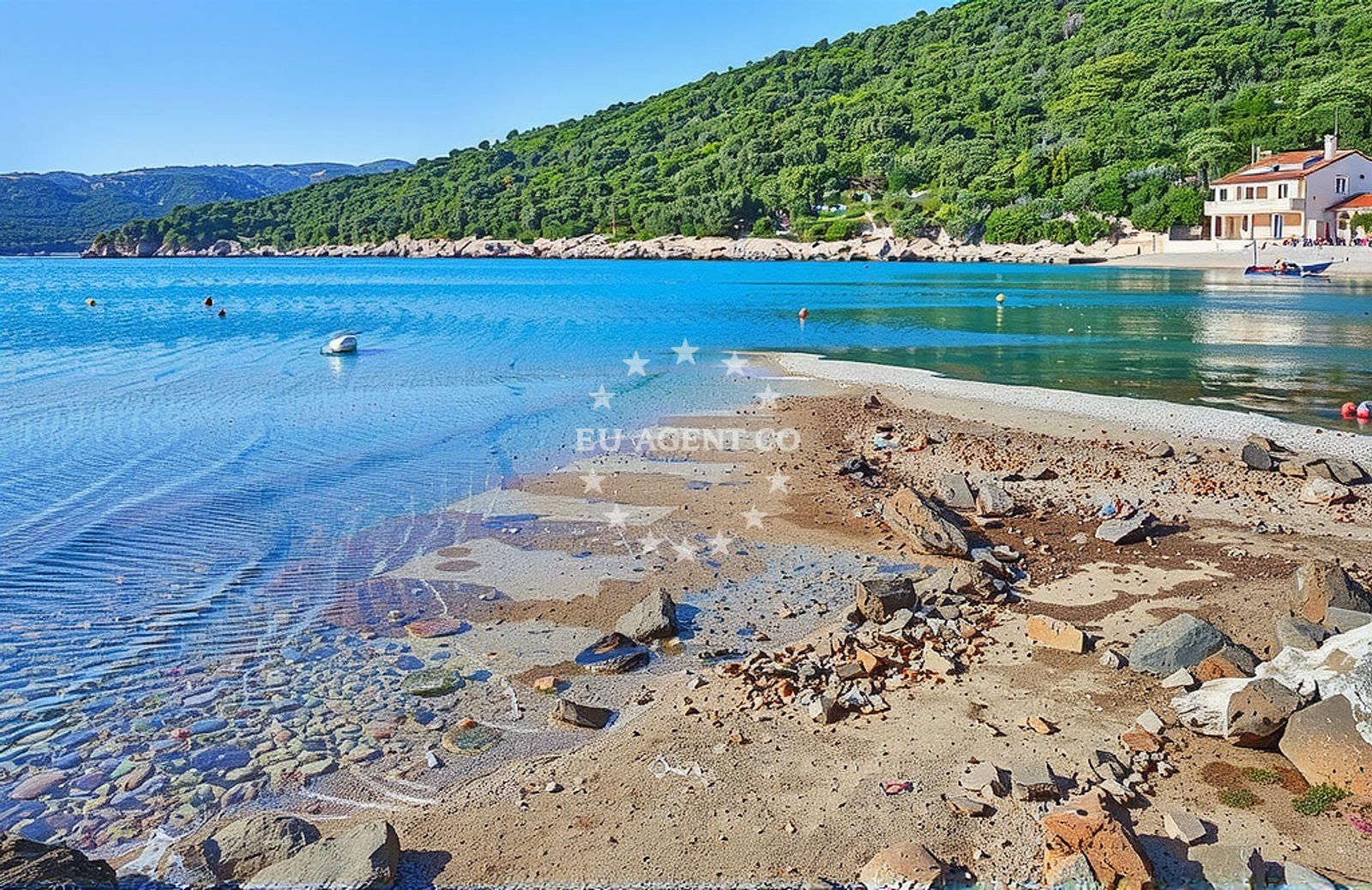 Shoreline and swimming area at Ustrine (Cres): beaches and coves (4) in Ustrine (Cres)