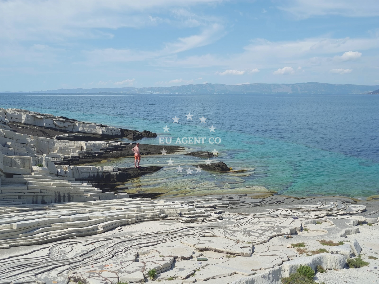 Sea and coastal view of Uvala Bili Bok in Stani 23A, Vela Luka