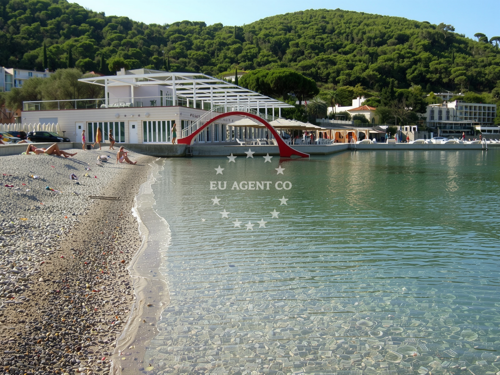 Additional view of Uvala Lapad beach in Masarykov put 3D, Dubrovnik