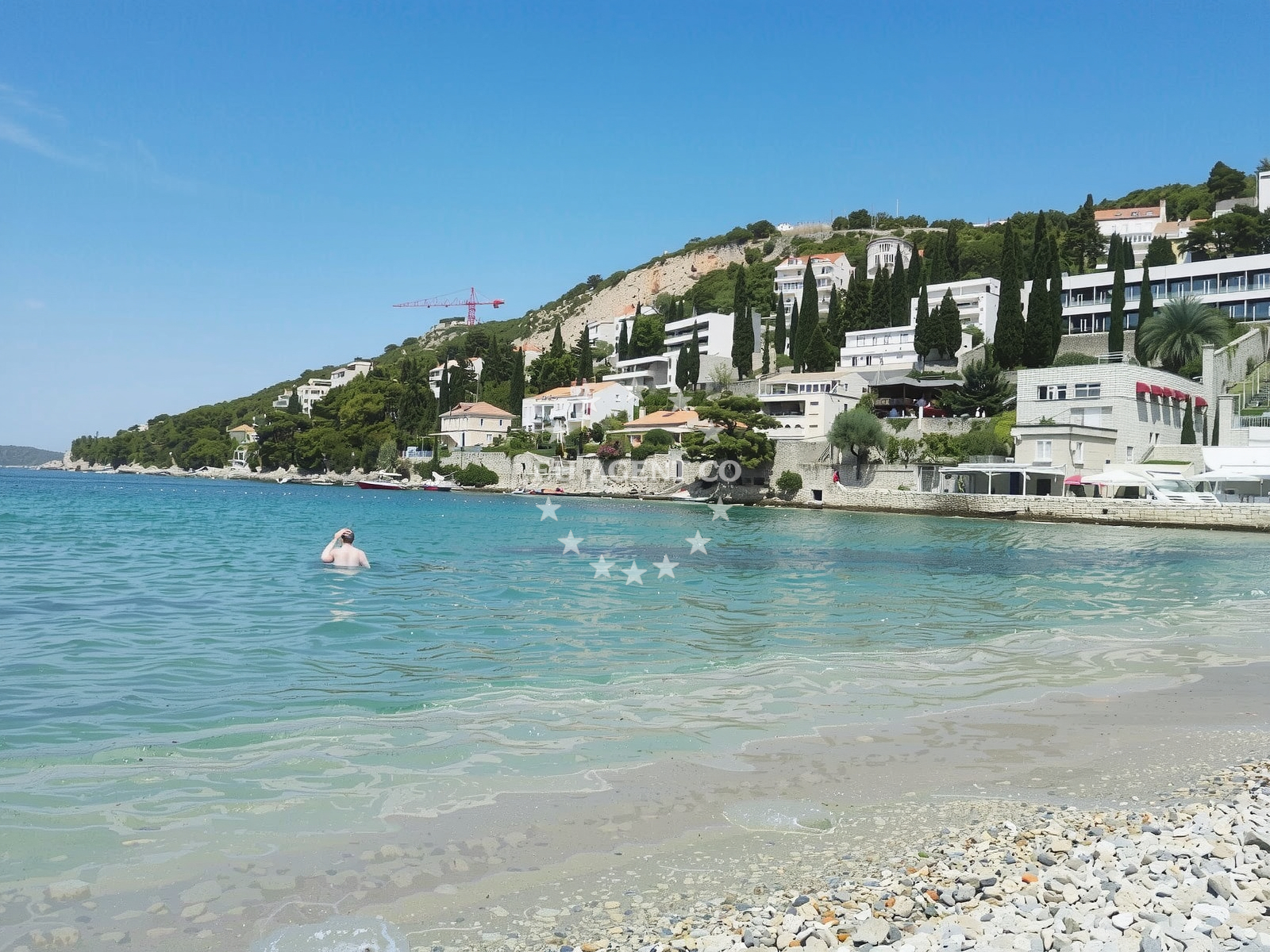 Additional view of Uvala Lapad beach in Masarykov put 3D, Dubrovnik