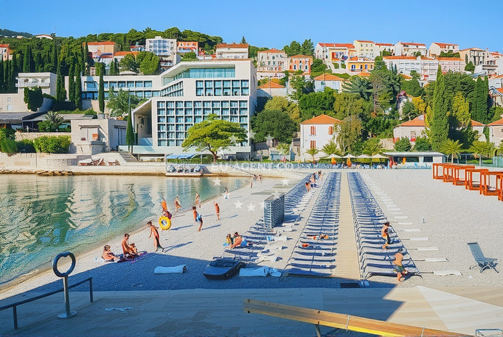 Additional view of Uvala Lapad beach in Masarykov put 3D, Dubrovnik