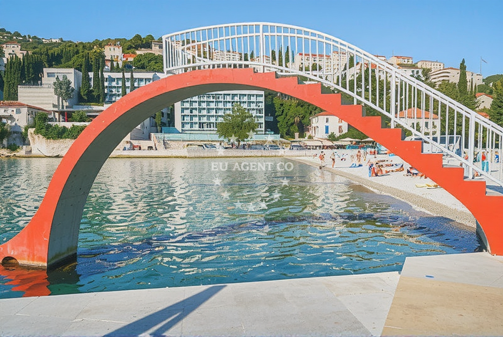 Additional view of Uvala Lapad beach in Masarykov put 3D, Dubrovnik