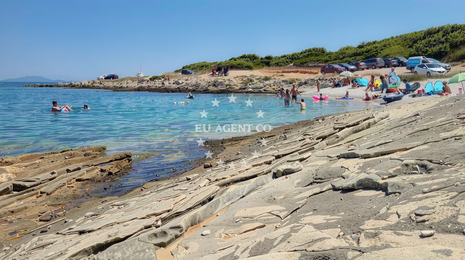 Sea and coastal view of Uvala Mala Draga in palera 11, Ližnjan