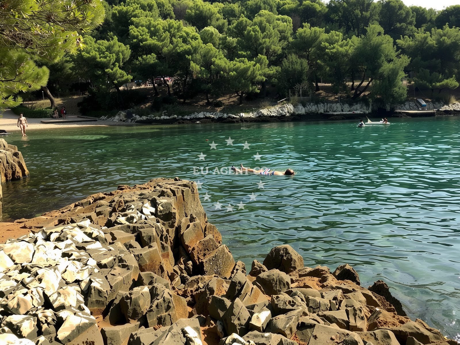 Shoreline and swimming area at Uvala Medena in Put Kralja Tomislava 76 2, Seget Vranjica
